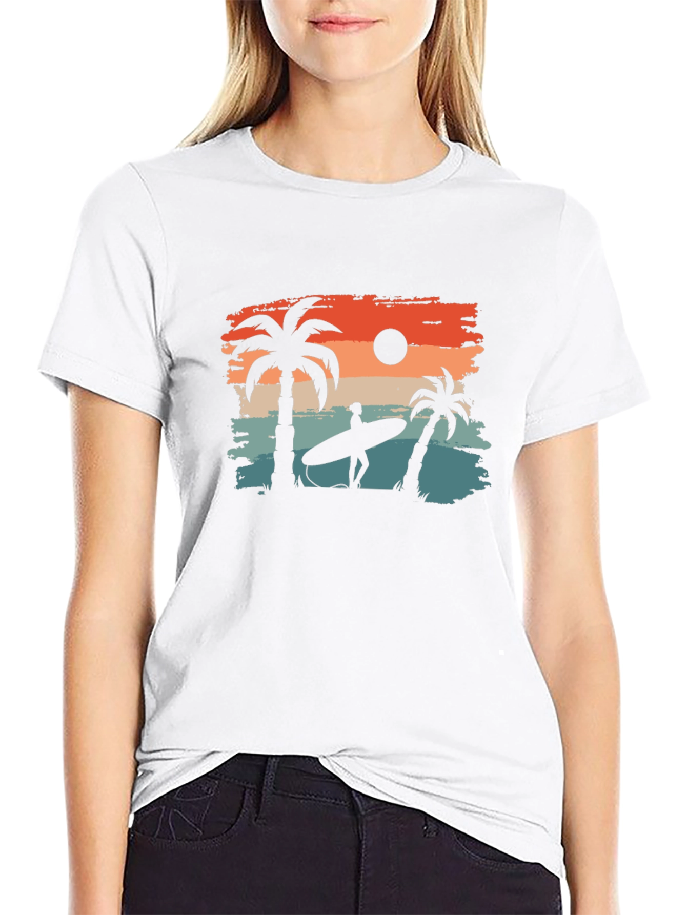 Sunset Surfer Graphic T-Shirt