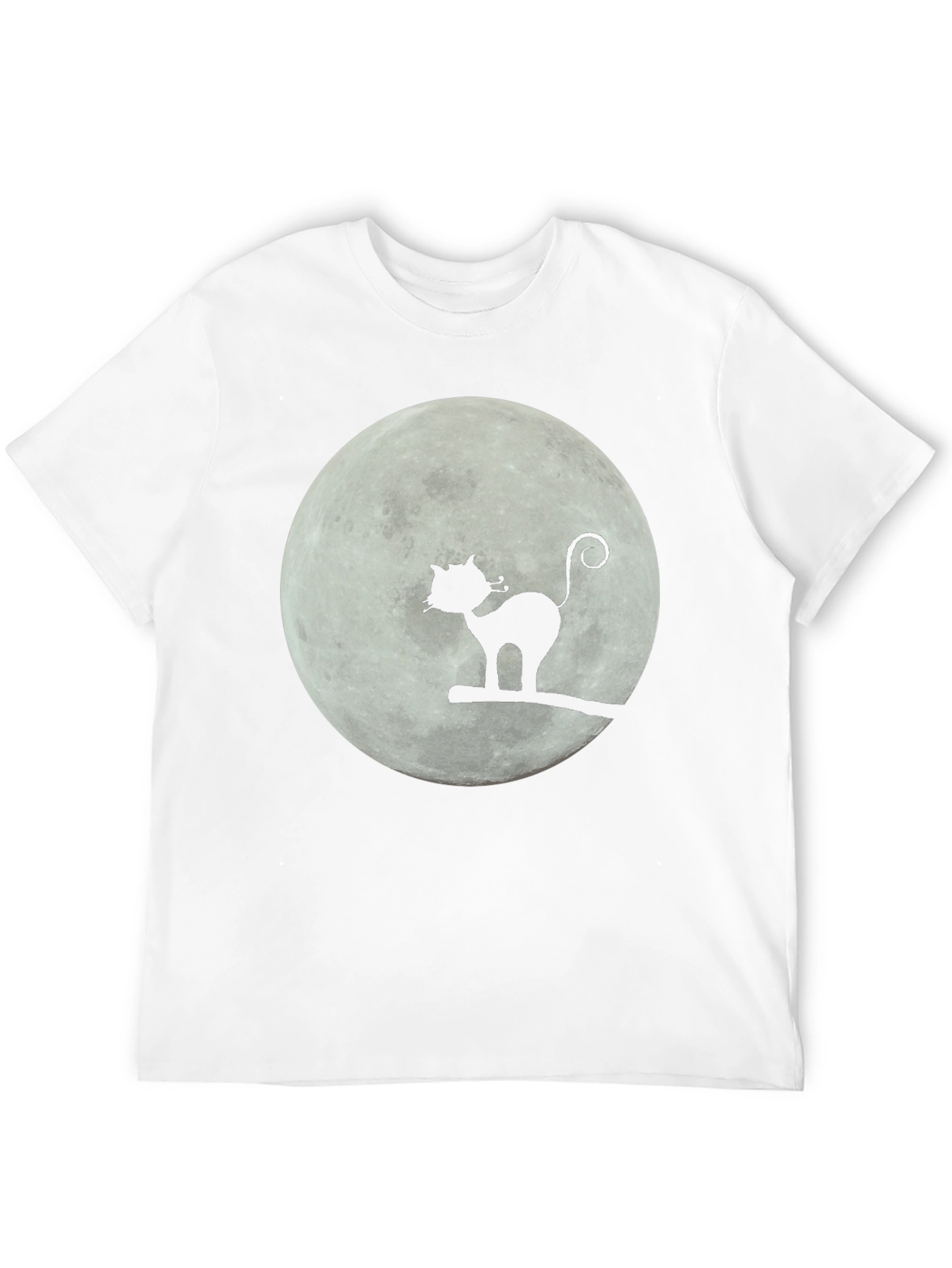 Moon Cat T-Shirt - Whimsical Graphic Tee