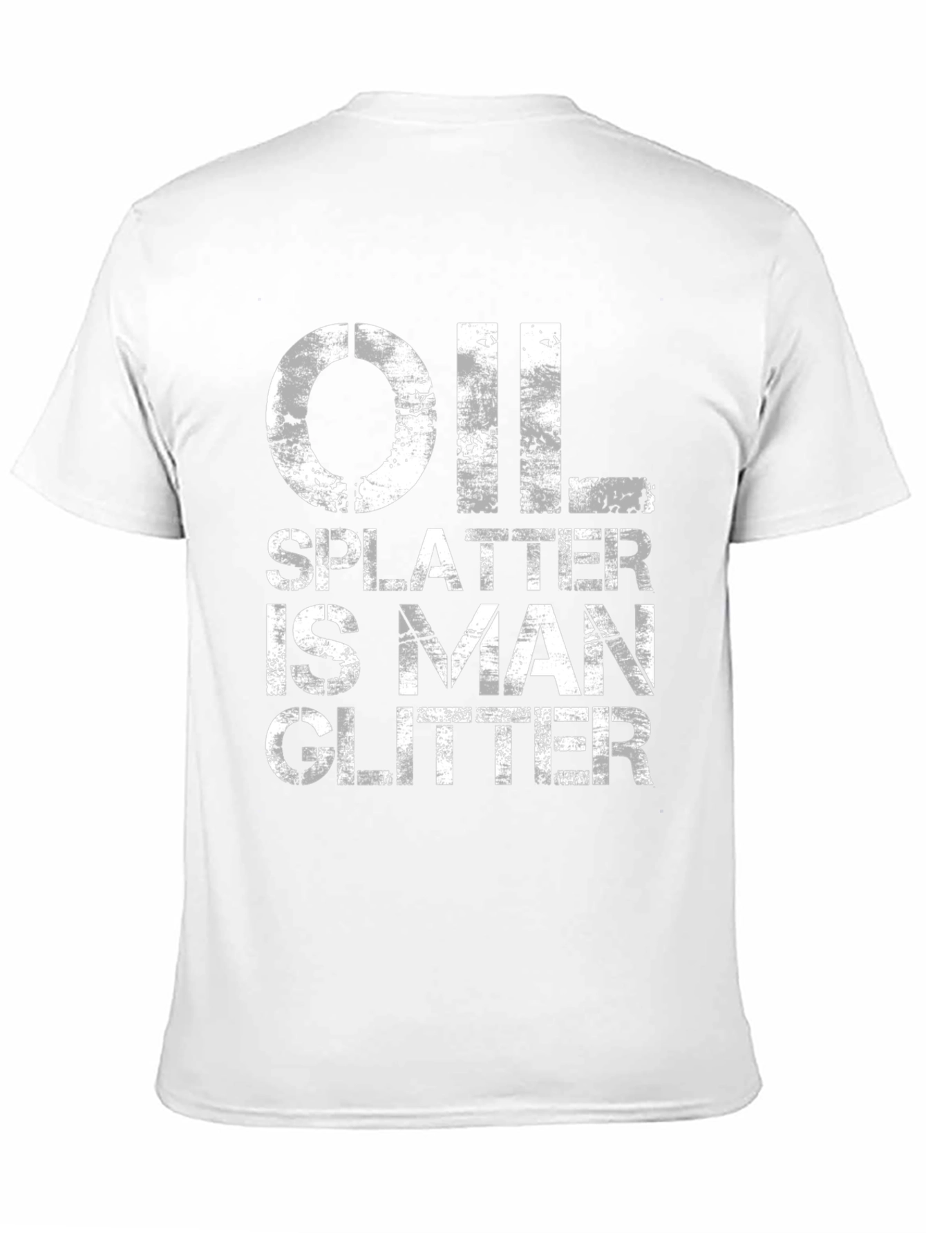 Oil Splatter is Man Glitter - Black T-Shirt