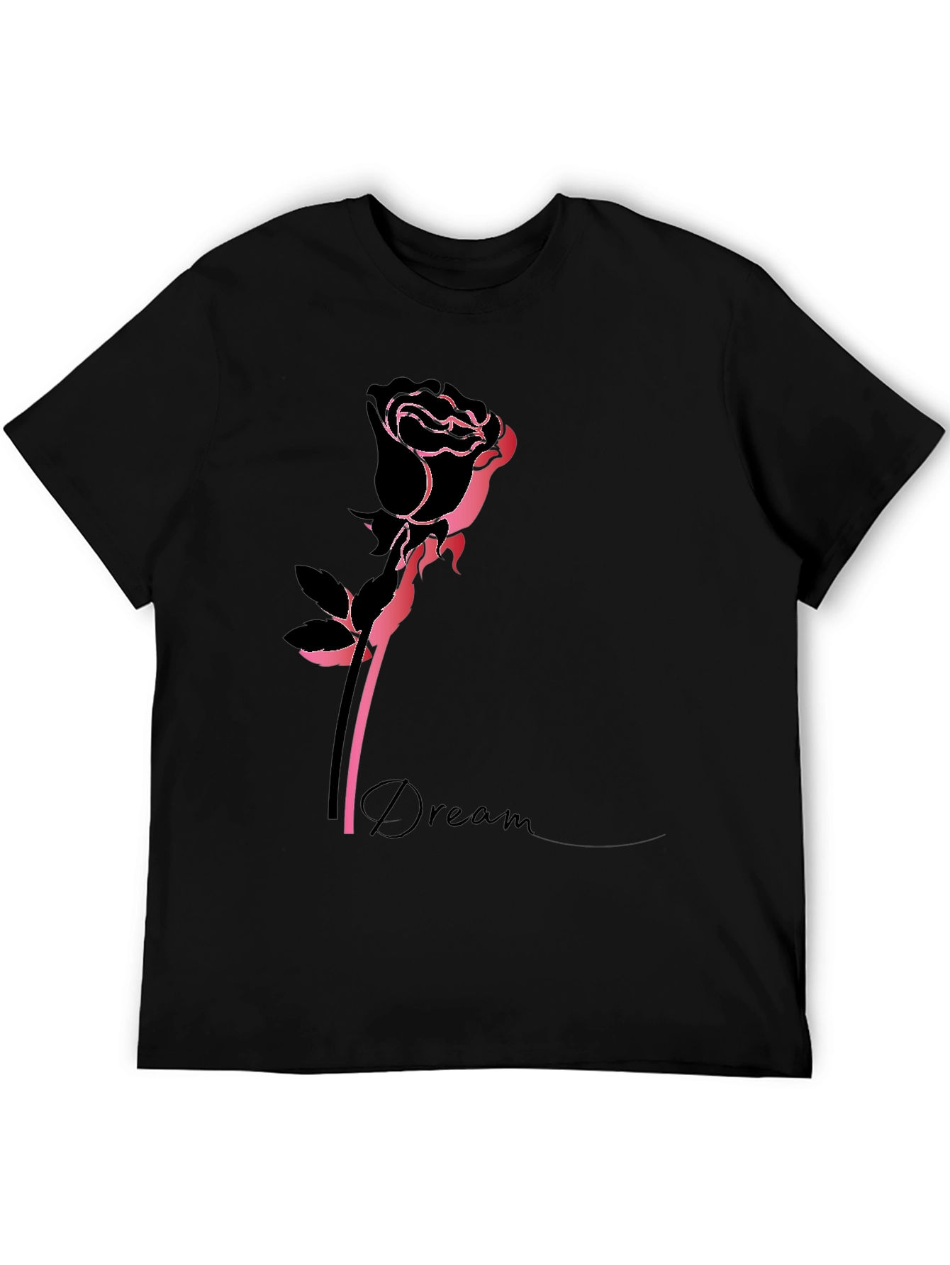 Black Rose Dream T-Shirt - Stylish Graphic Tee