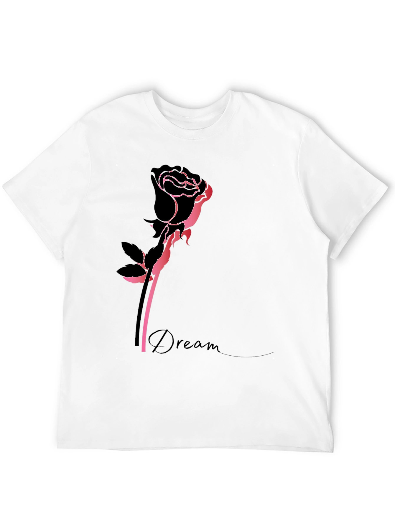 Black Rose Dream T-Shirt - Stylish Graphic Tee
