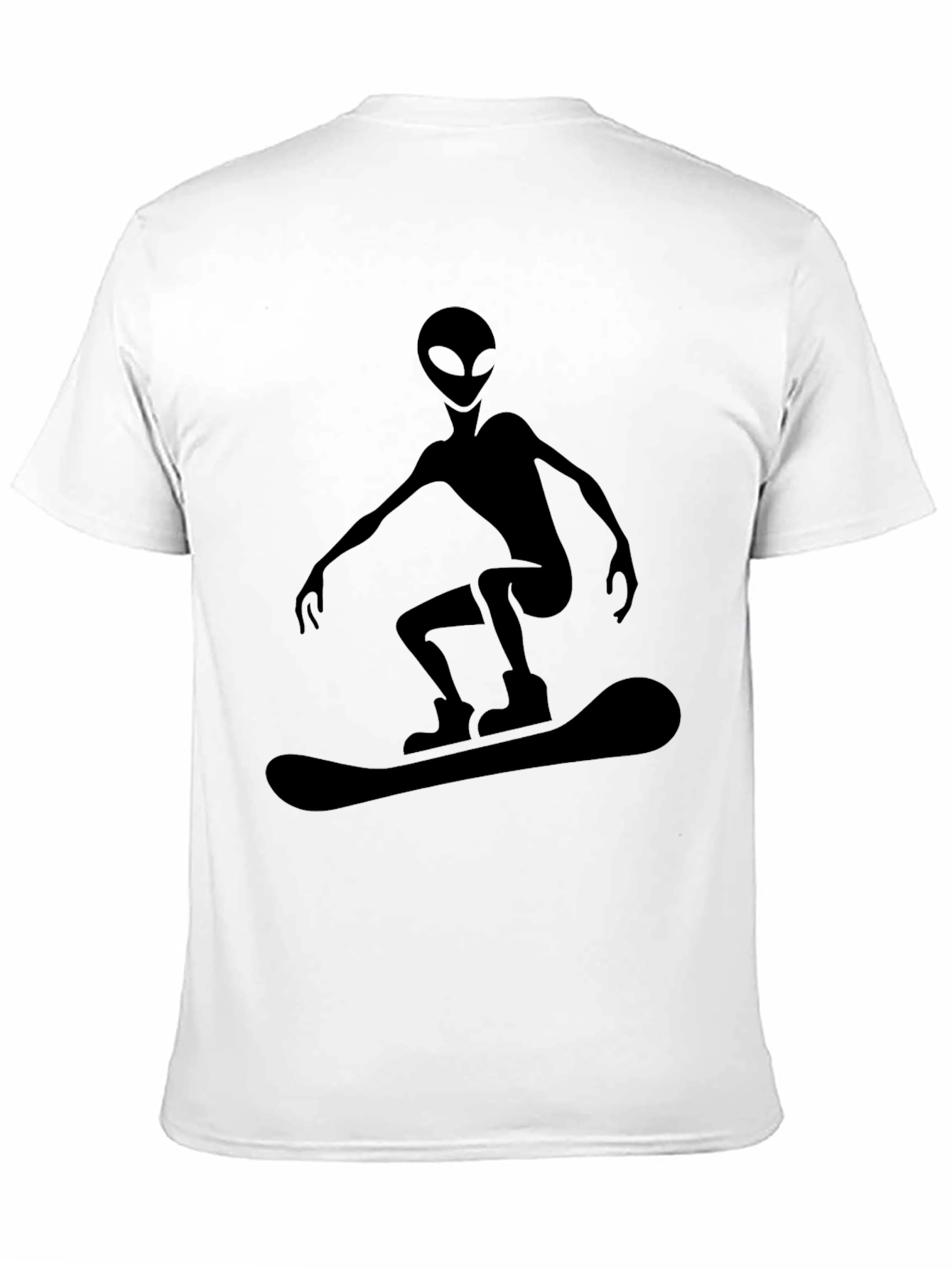 Alien Snowboarding T-Shirt - Black Graphic Tee