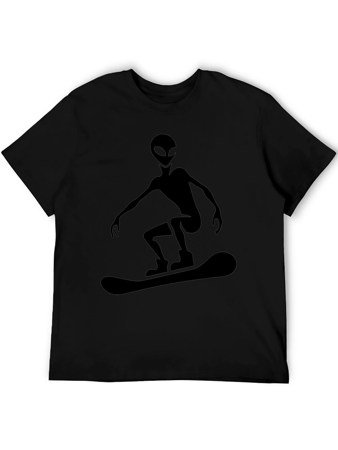 Alien Snowboarding T-Shirt - Black Graphic Tee