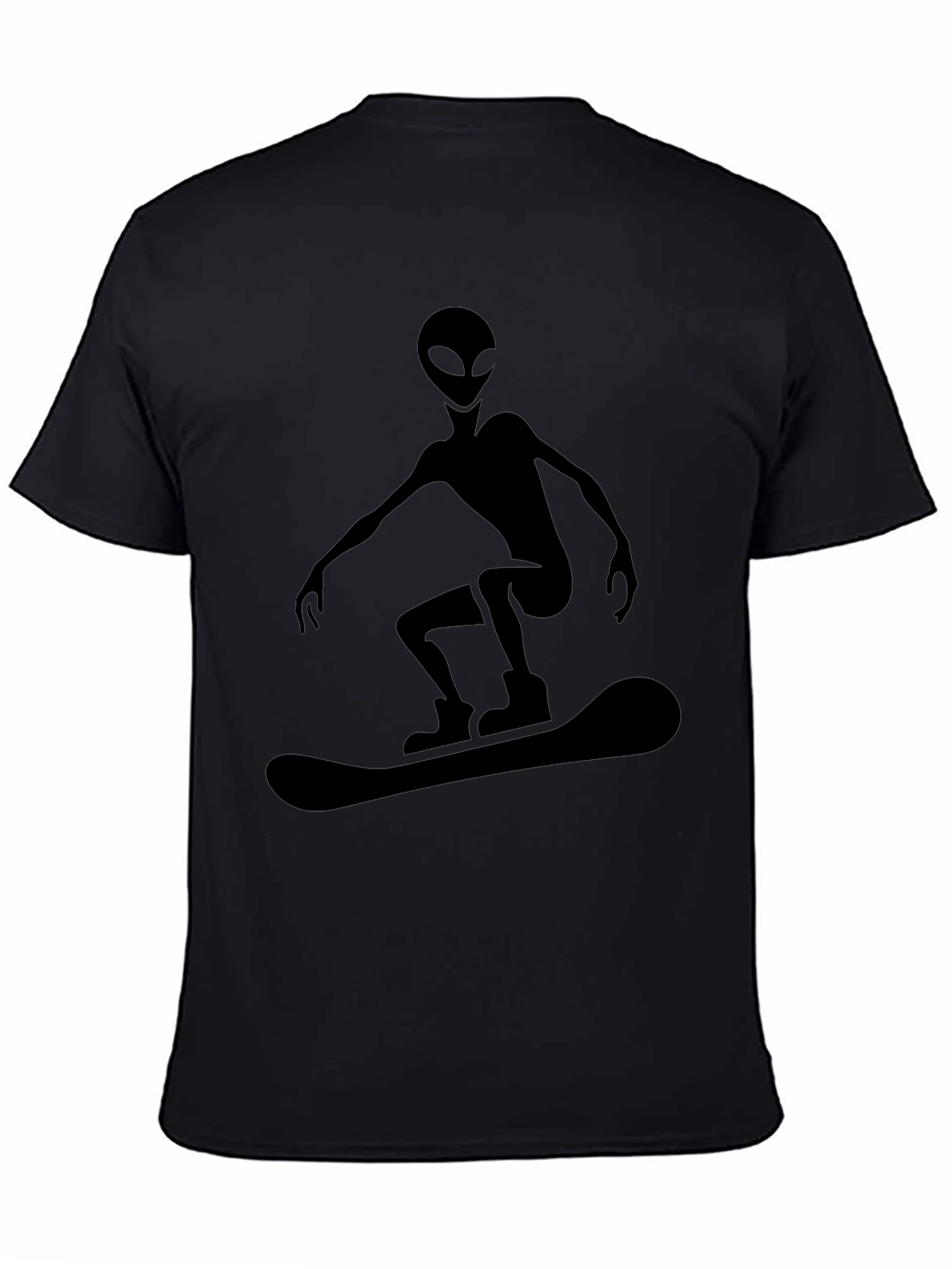 Alien Snowboarding T-Shirt - Black Graphic Tee