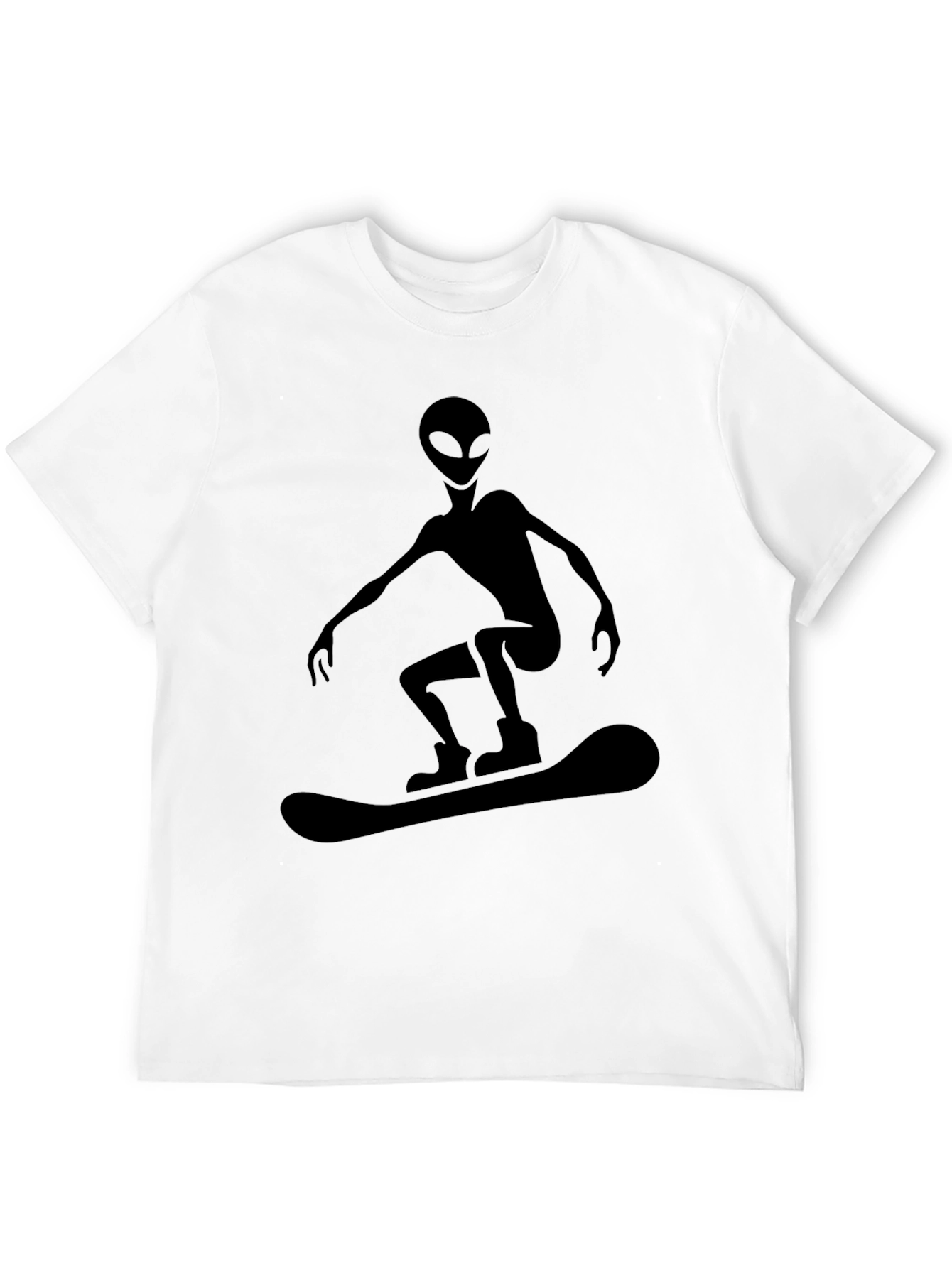 Alien Snowboarding T-Shirt - Black Graphic Tee