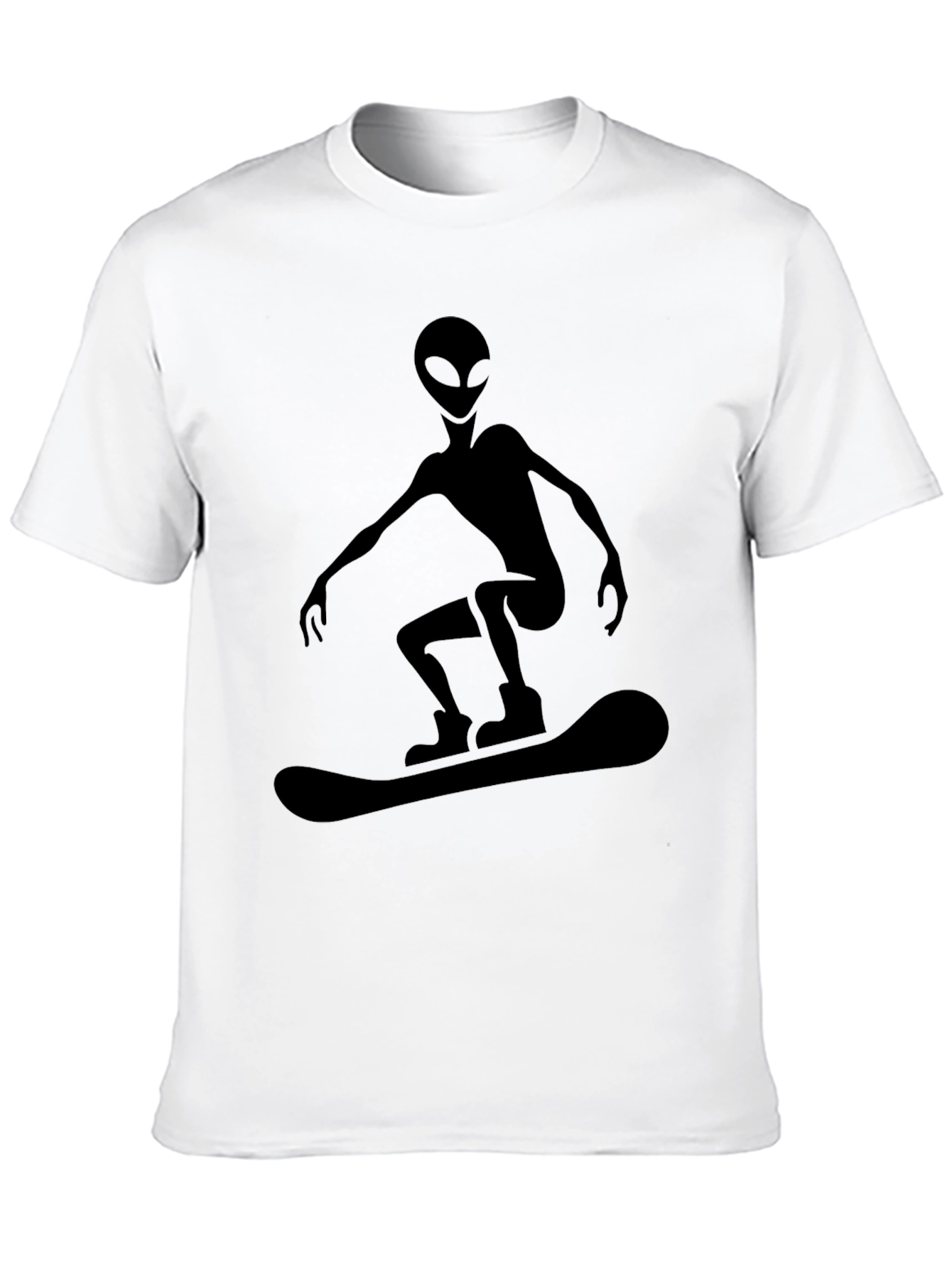 Alien Snowboarding T-Shirt - Black Graphic Tee