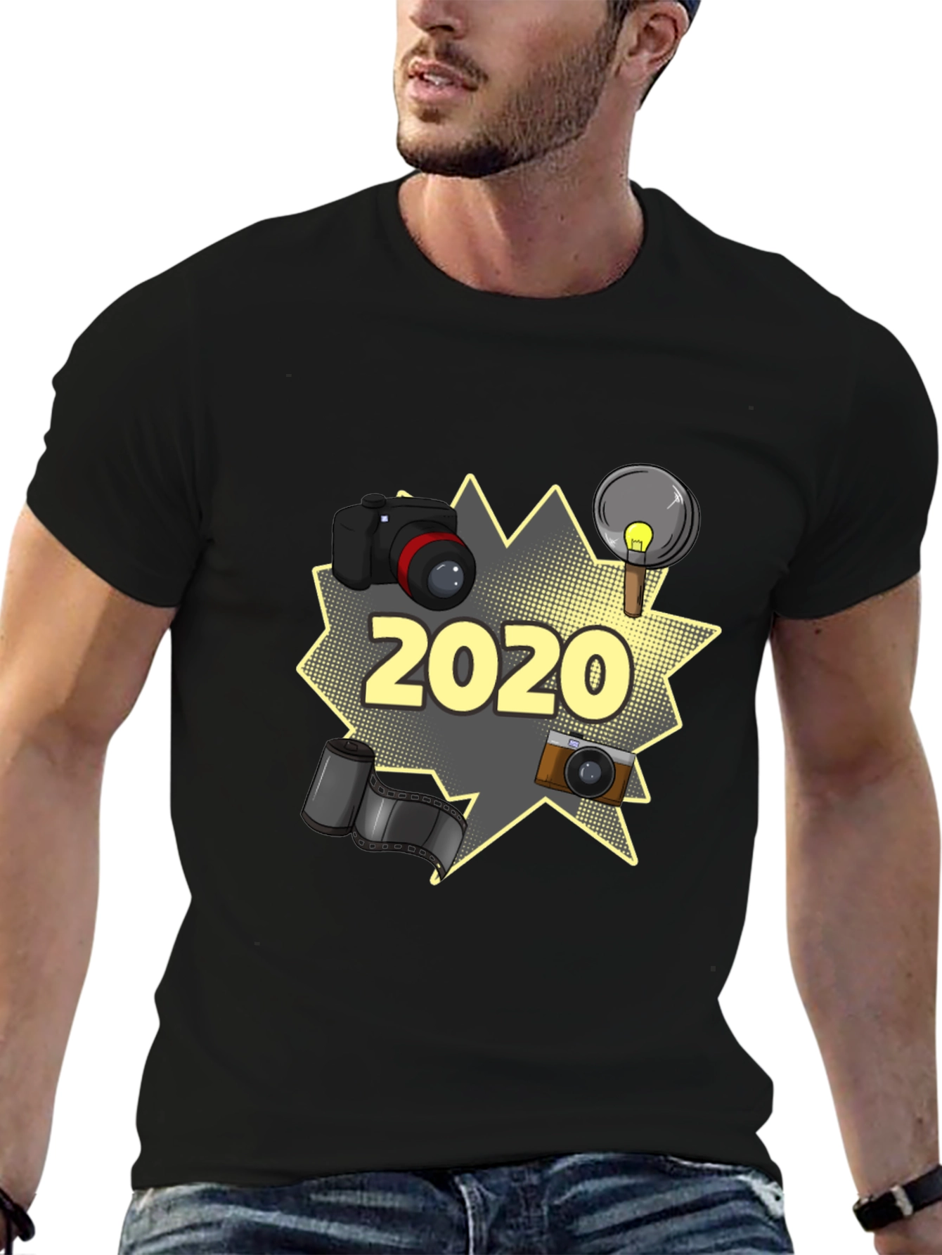 Photographer 2020 T-Shirt - Black Graphic Tee
