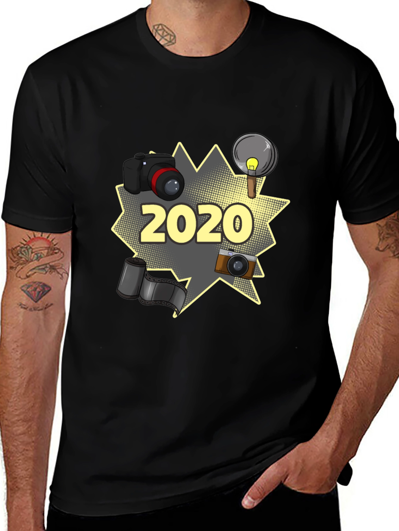 Photographer 2020 T-Shirt - Black Graphic Tee