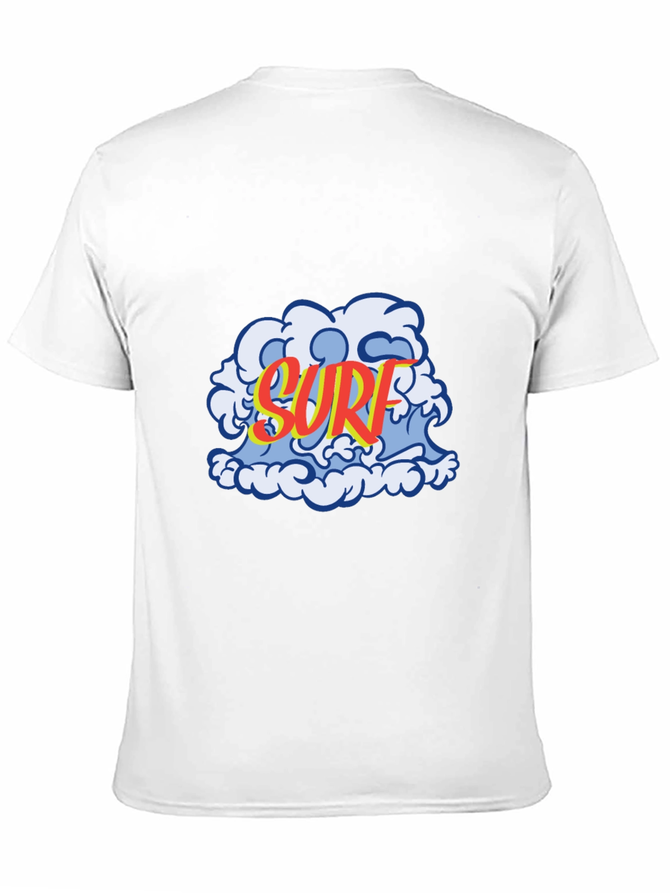 Surf Wave Graphic Tee - Black Cotton T-Shirt