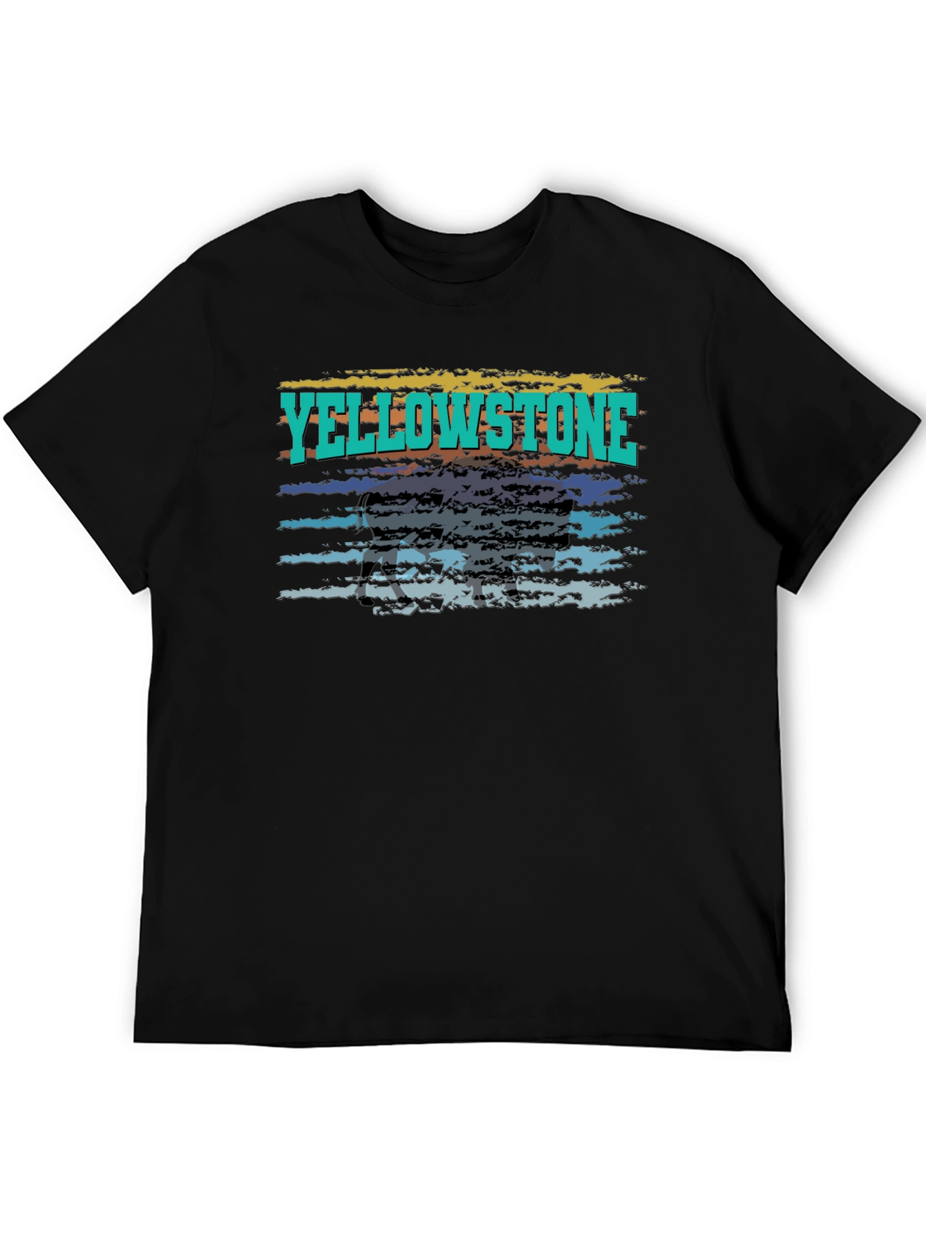Yellowstone Graphic Tee - Black Cotton T-Shirt