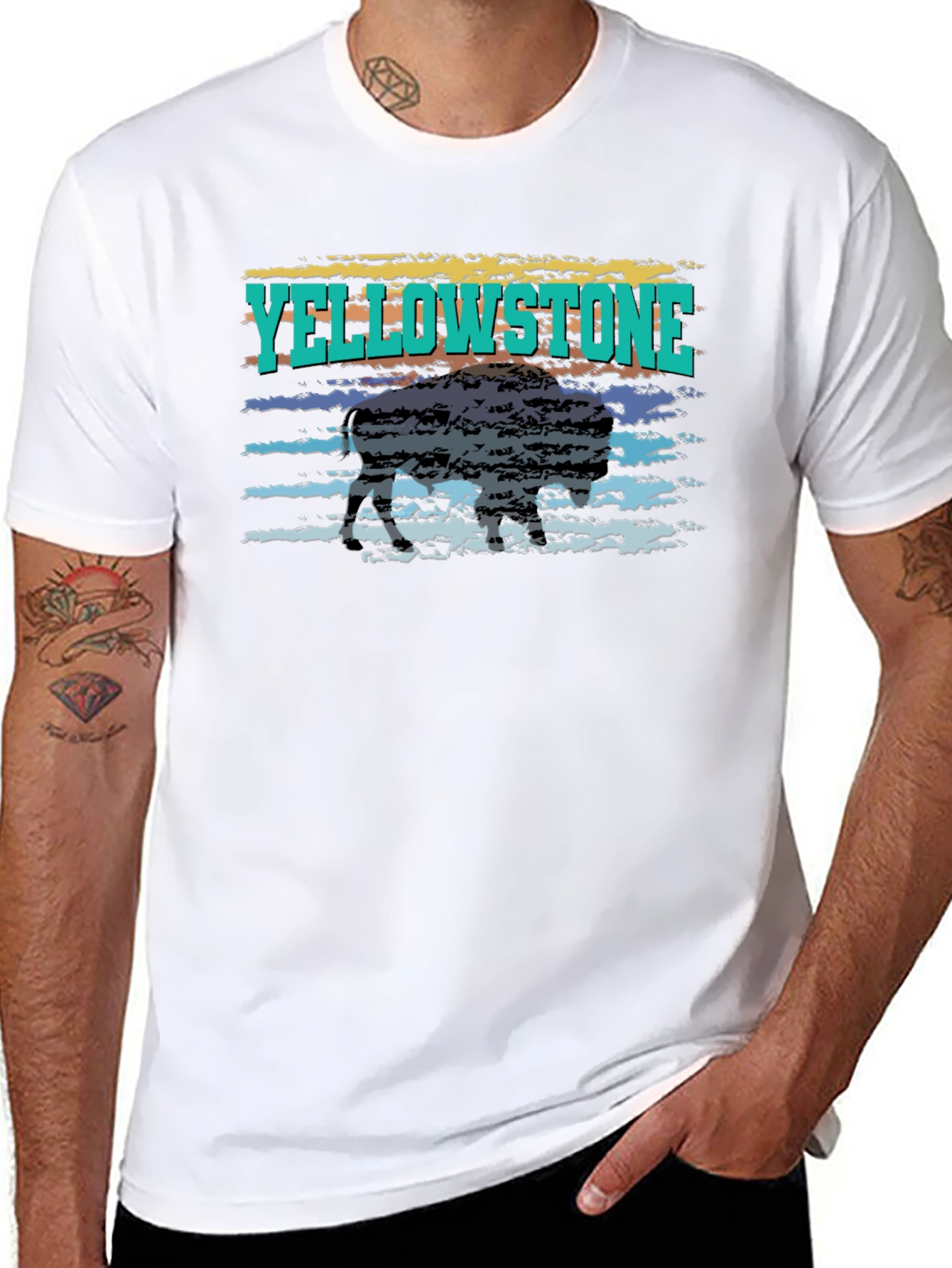 Yellowstone Graphic Tee - Black Cotton T-Shirt