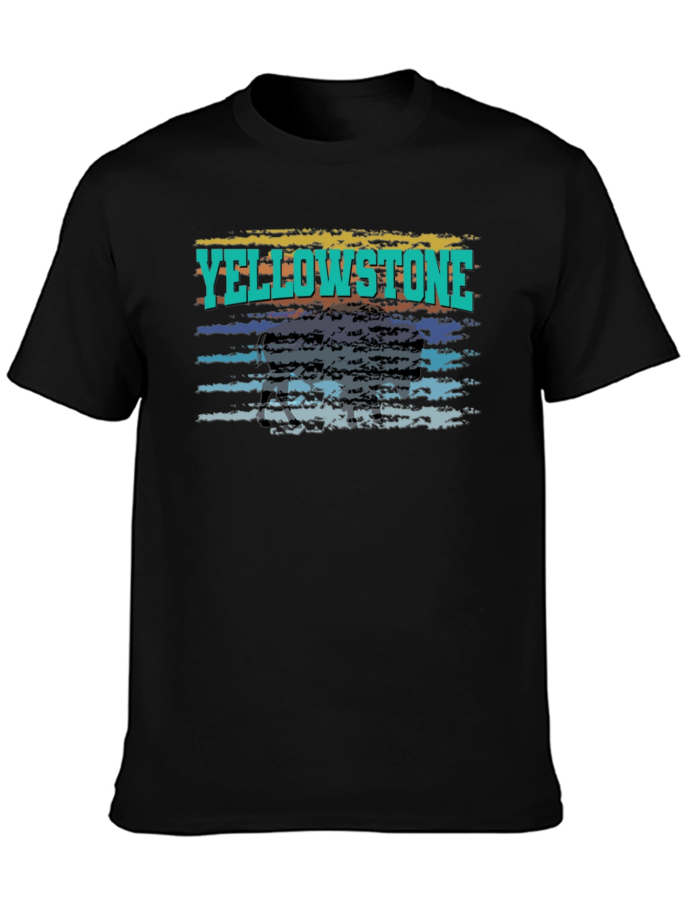 Yellowstone Graphic Tee - Black Cotton T-Shirt