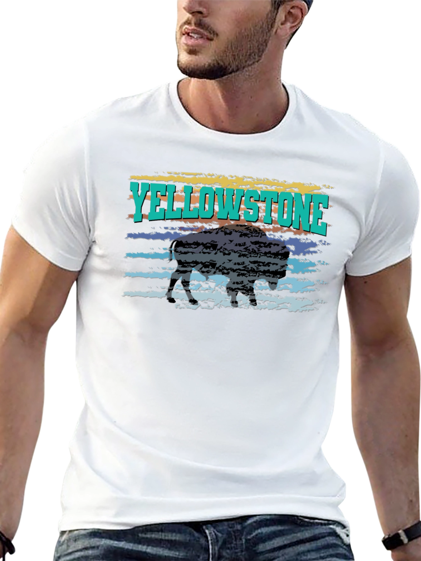 Yellowstone Graphic Tee - Black Cotton T-Shirt