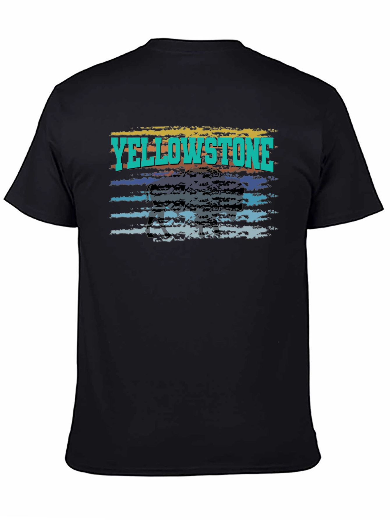 Yellowstone Graphic Tee - Black Cotton T-Shirt