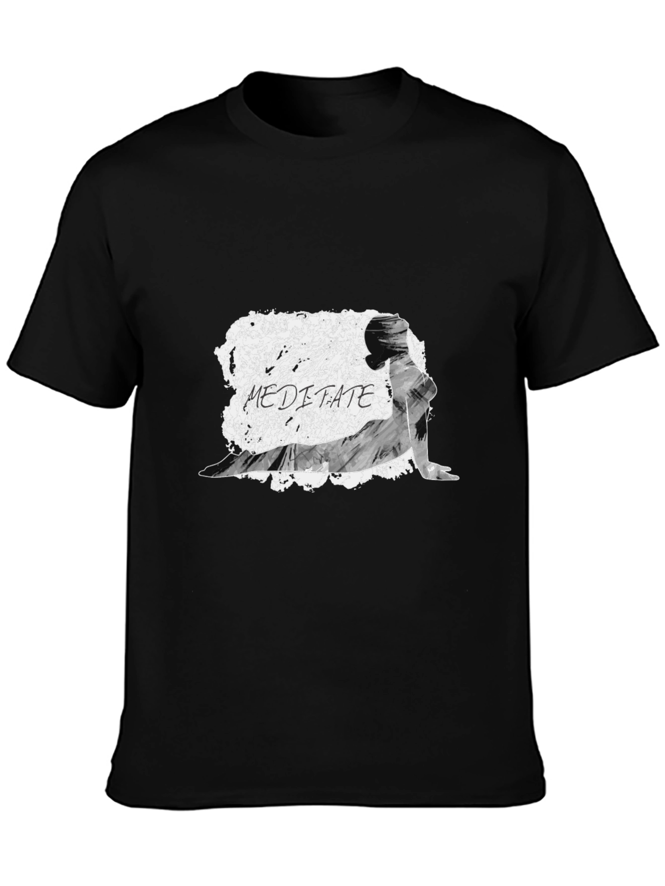 Meditate Graphic T-Shirt - Yoga Inspired Black Tee