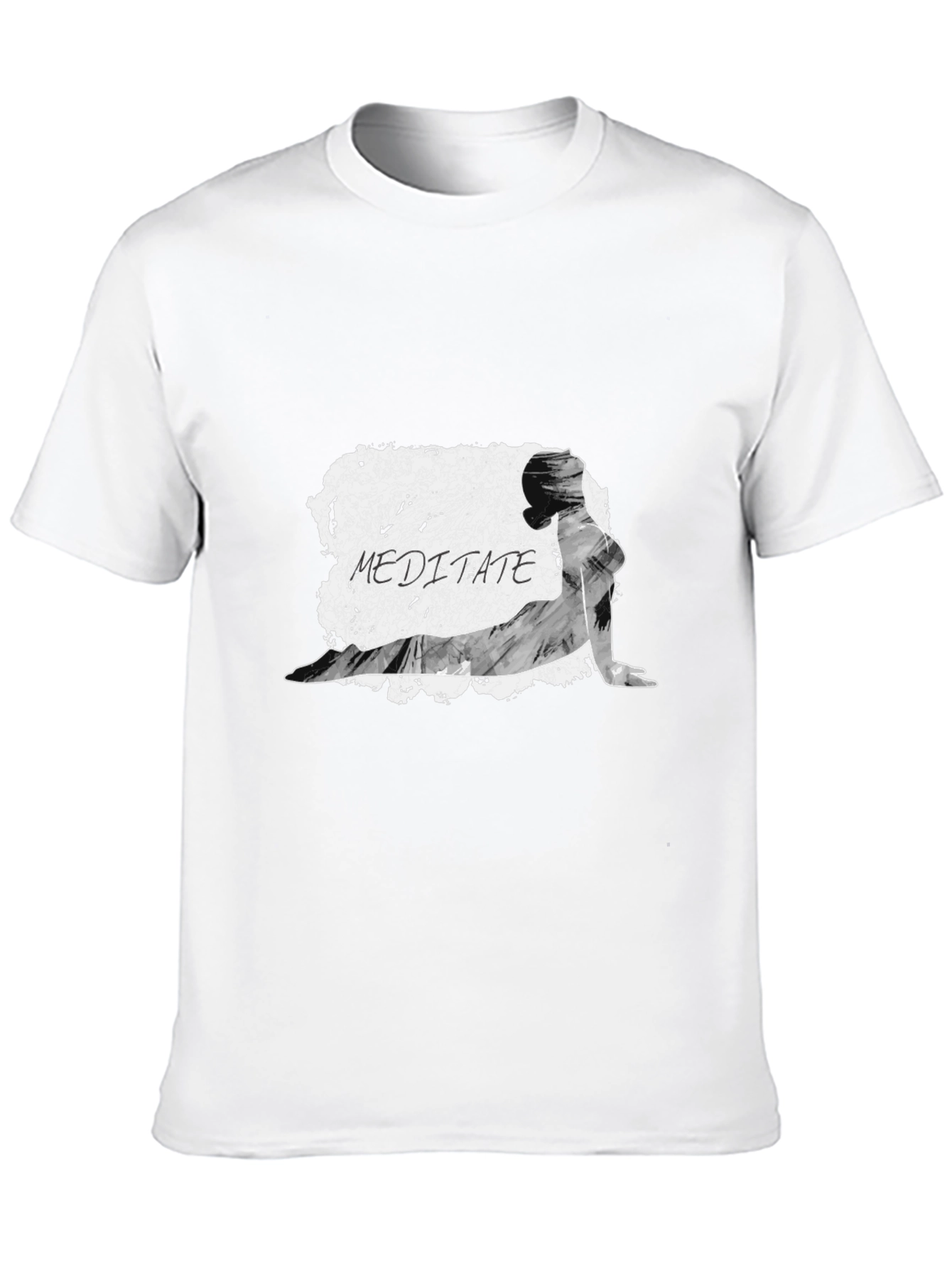 Meditate Graphic T-Shirt - Yoga Inspired Black Tee