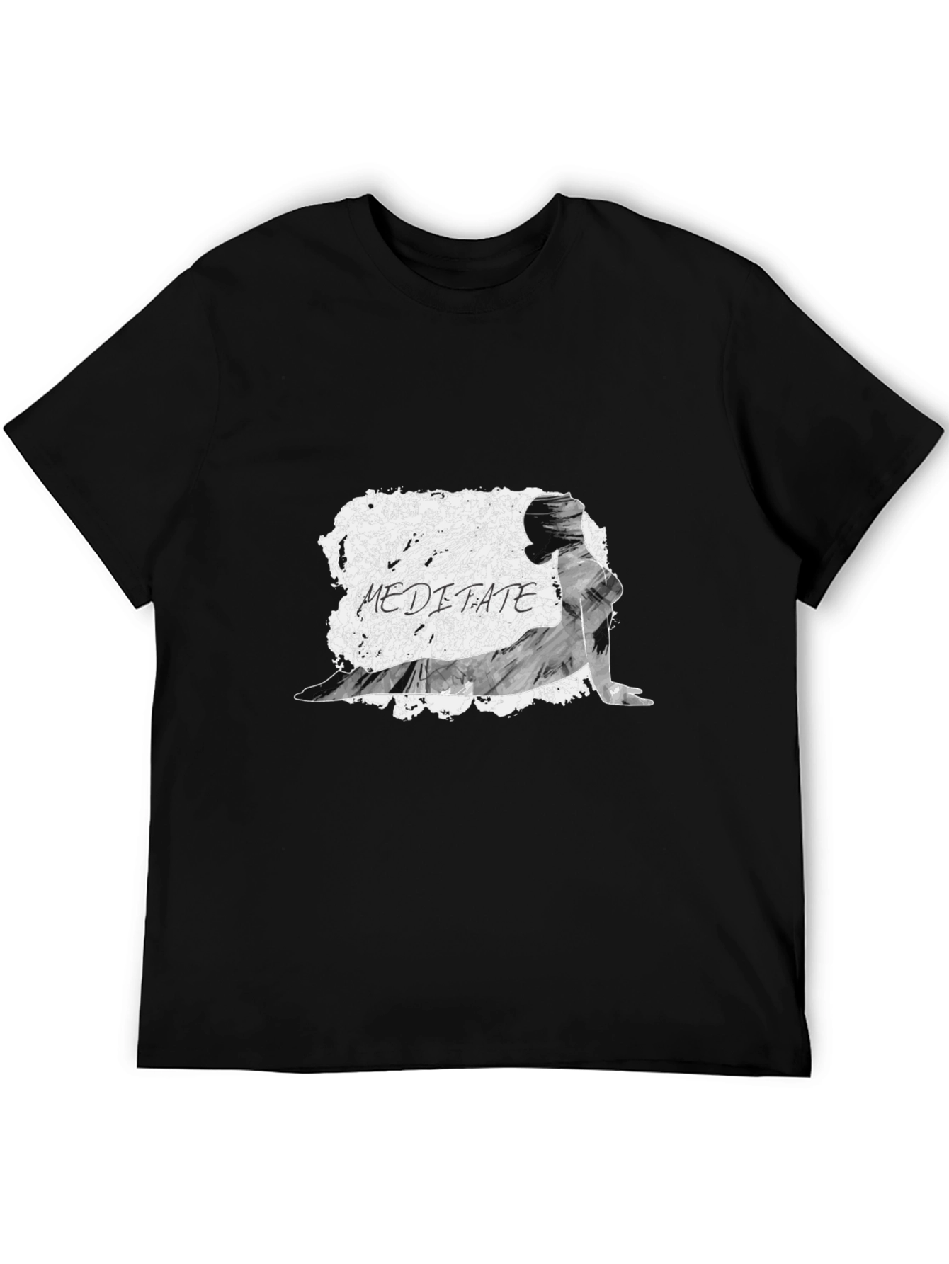 Meditate Graphic T-Shirt - Yoga Inspired Black Tee