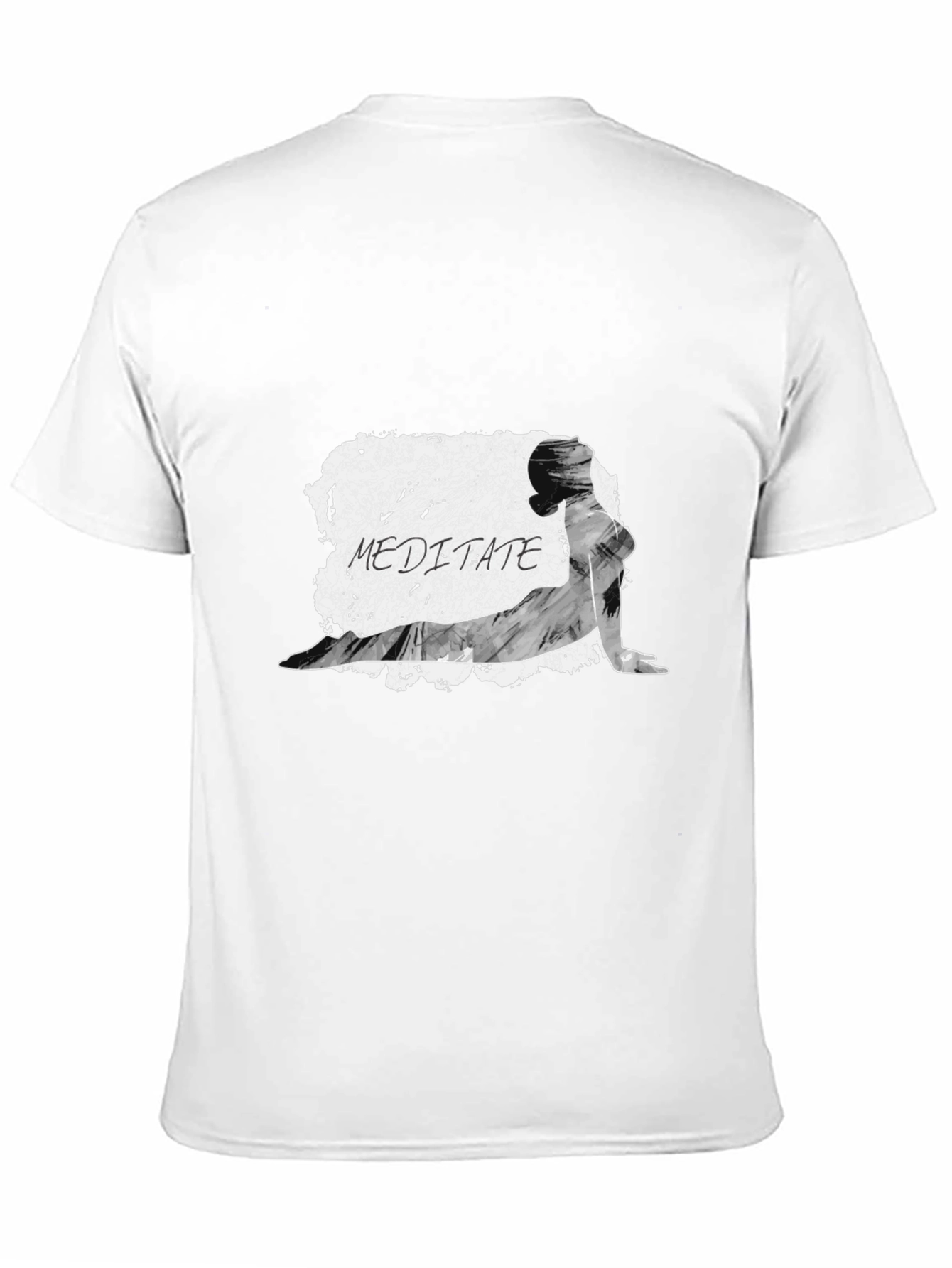 Meditate Graphic T-Shirt - Yoga Inspired Black Tee