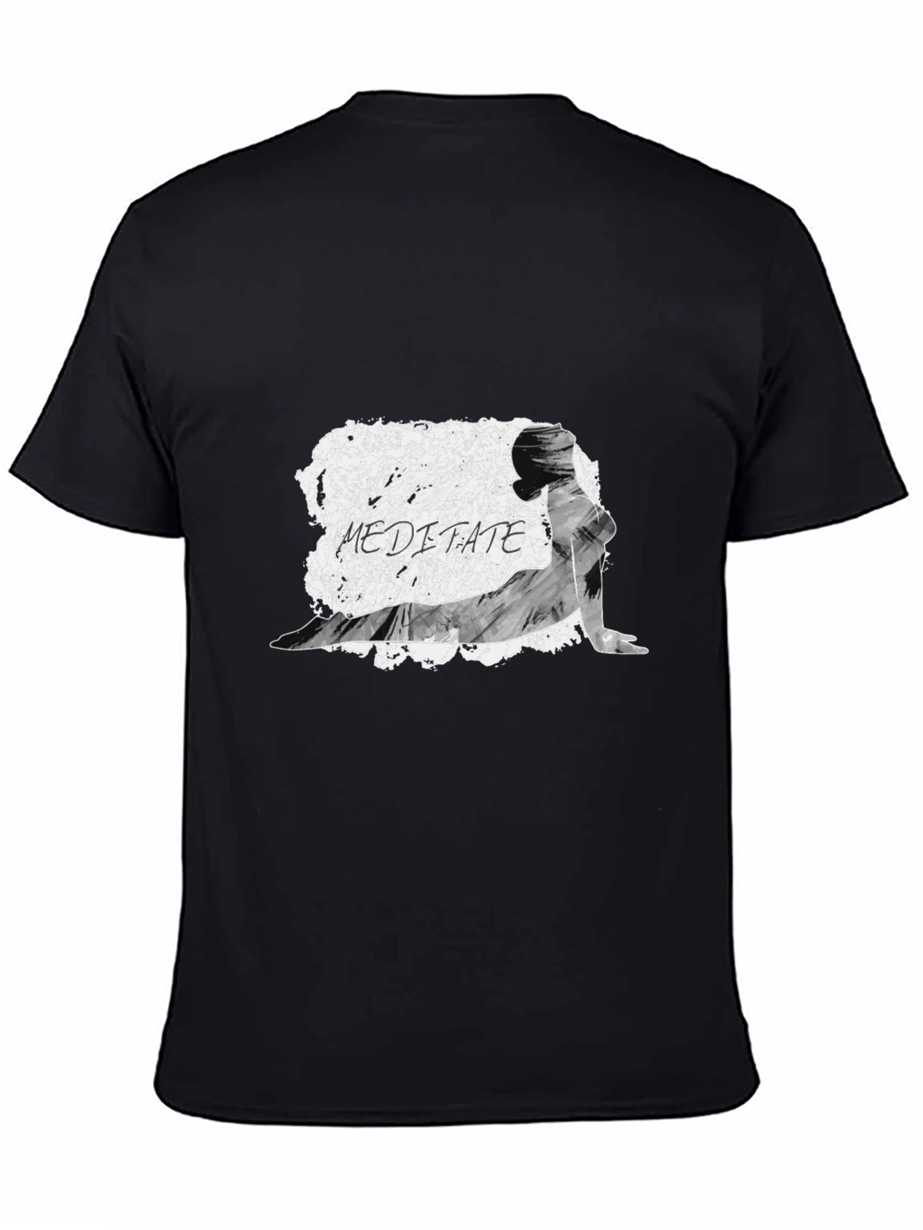 Meditate Graphic T-Shirt - Yoga Inspired Black Tee