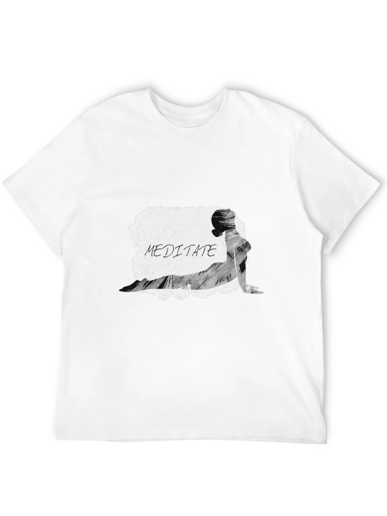 Meditate Graphic T-Shirt - Yoga Inspired Black Tee