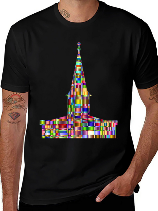Colorful Church Graphic T-Shirt
