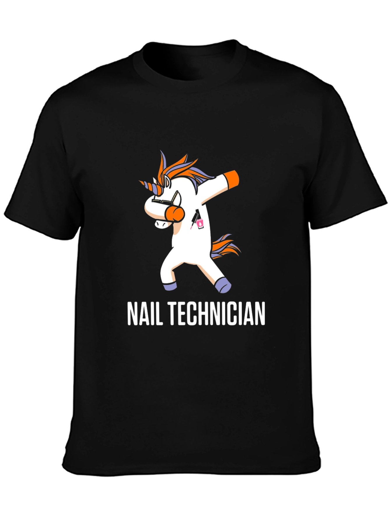 Nail Technician Dabbing Unicorn T-Shirt