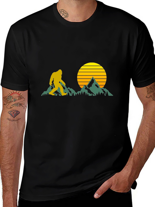 Bigfoot Sunset Black T-Shirt
