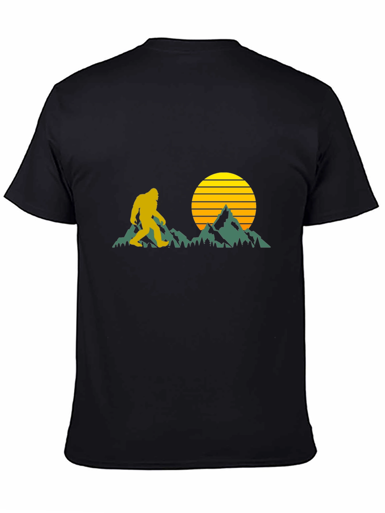 Bigfoot Sunset Black T-Shirt