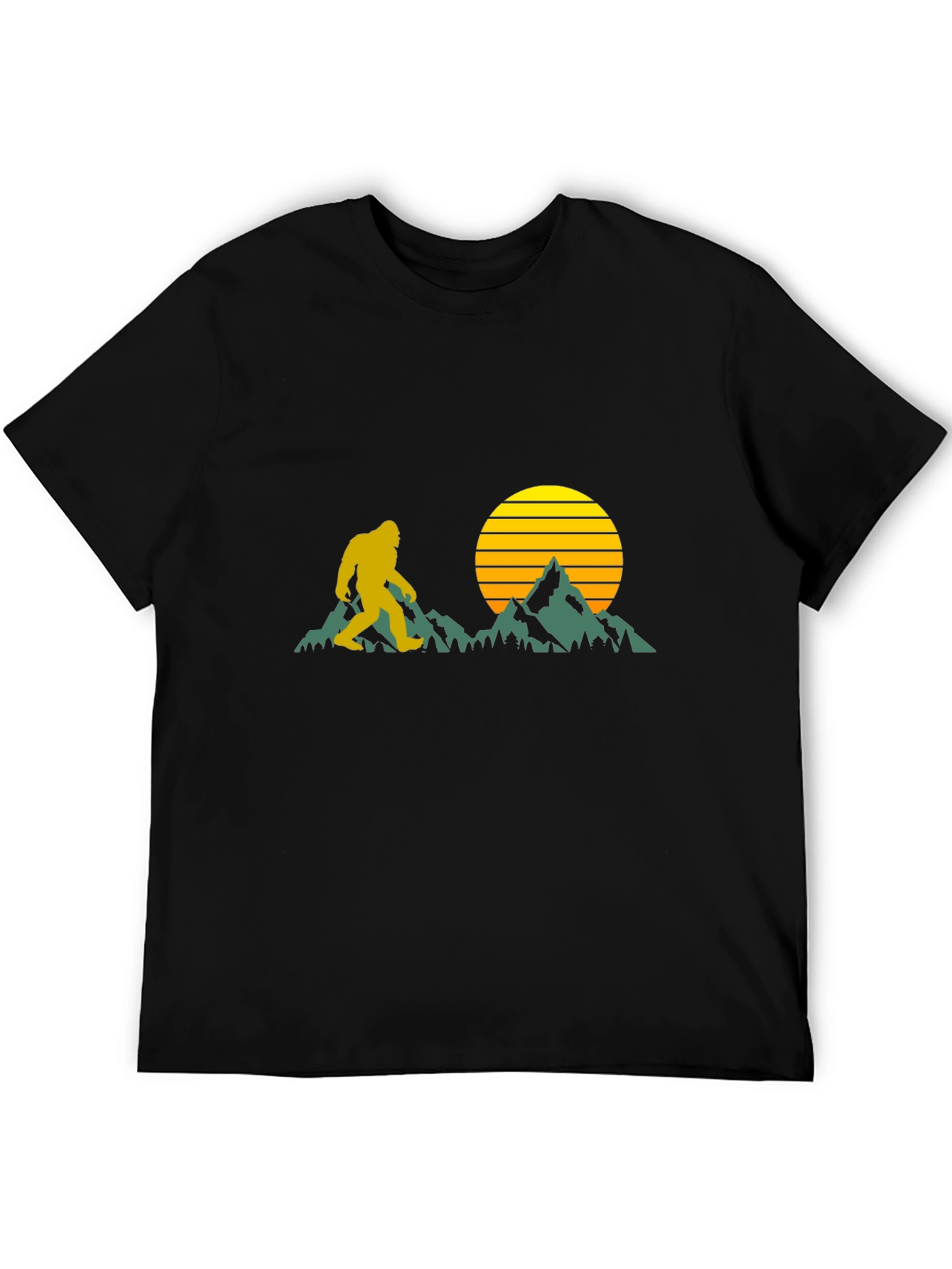 Bigfoot Sunset Black T-Shirt