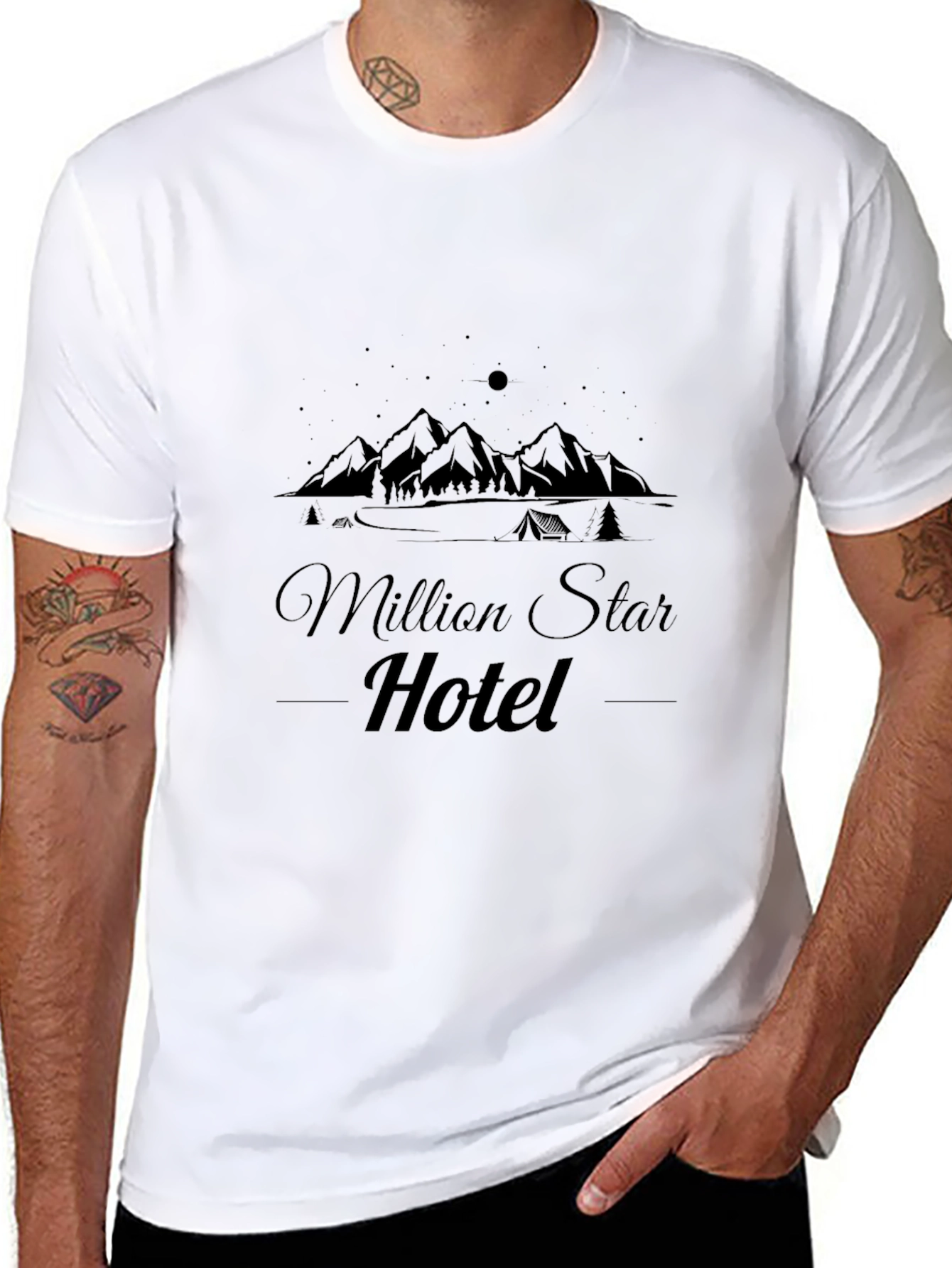 Million Star Hotel Graphic Tee - Camping Shirt