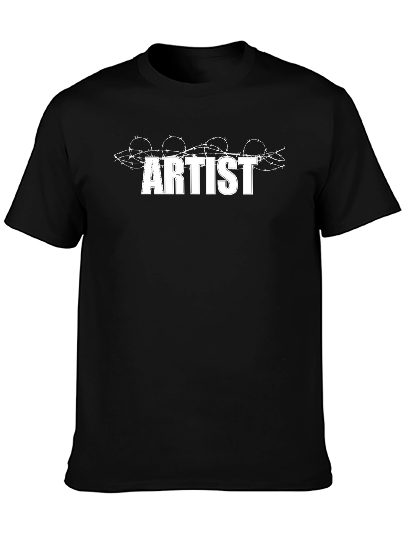 Artist Barbed Wire Graphic Tee - Mens Black T-Shirt
