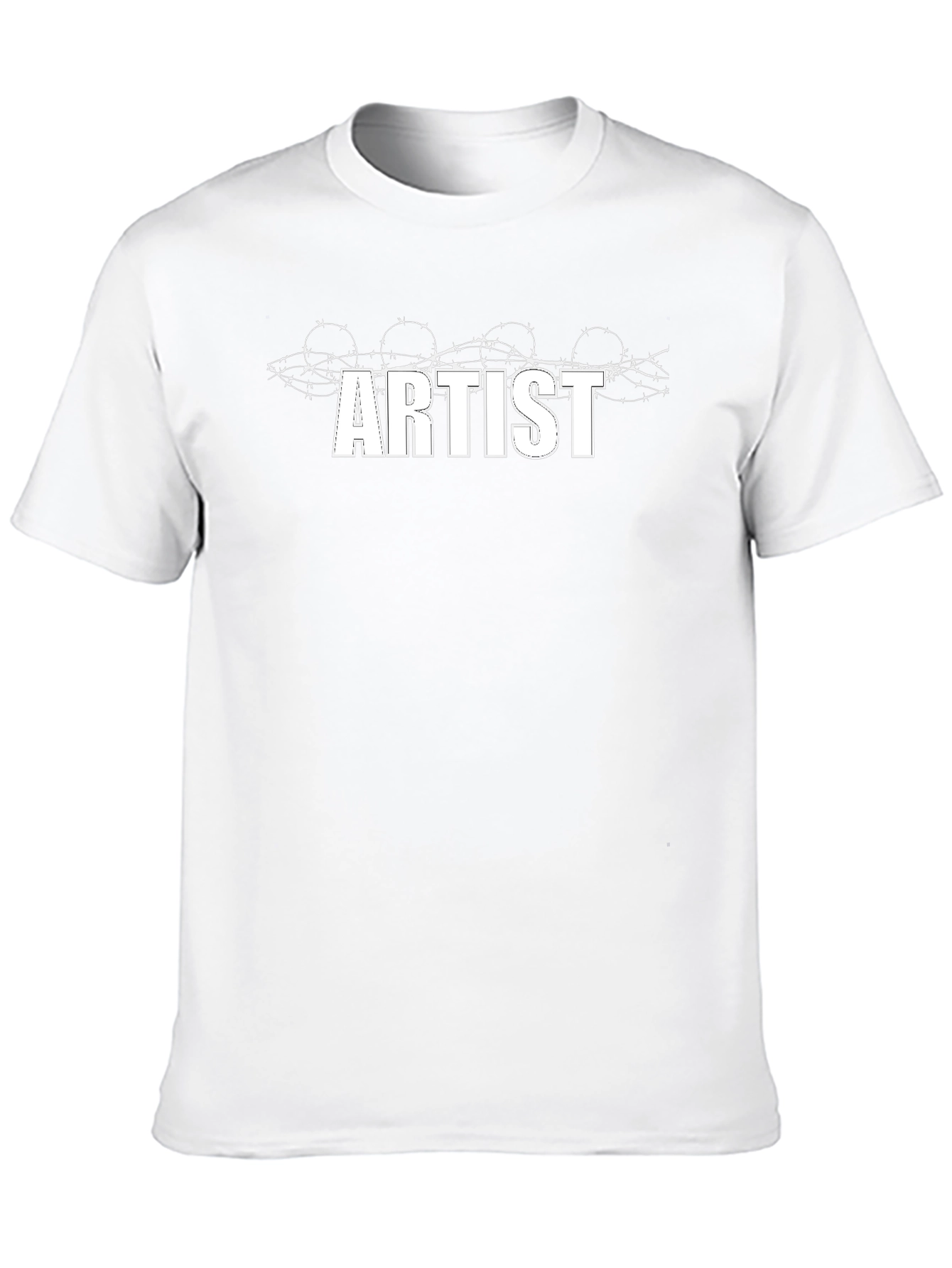 Artist Barbed Wire Graphic Tee - Mens Black T-Shirt