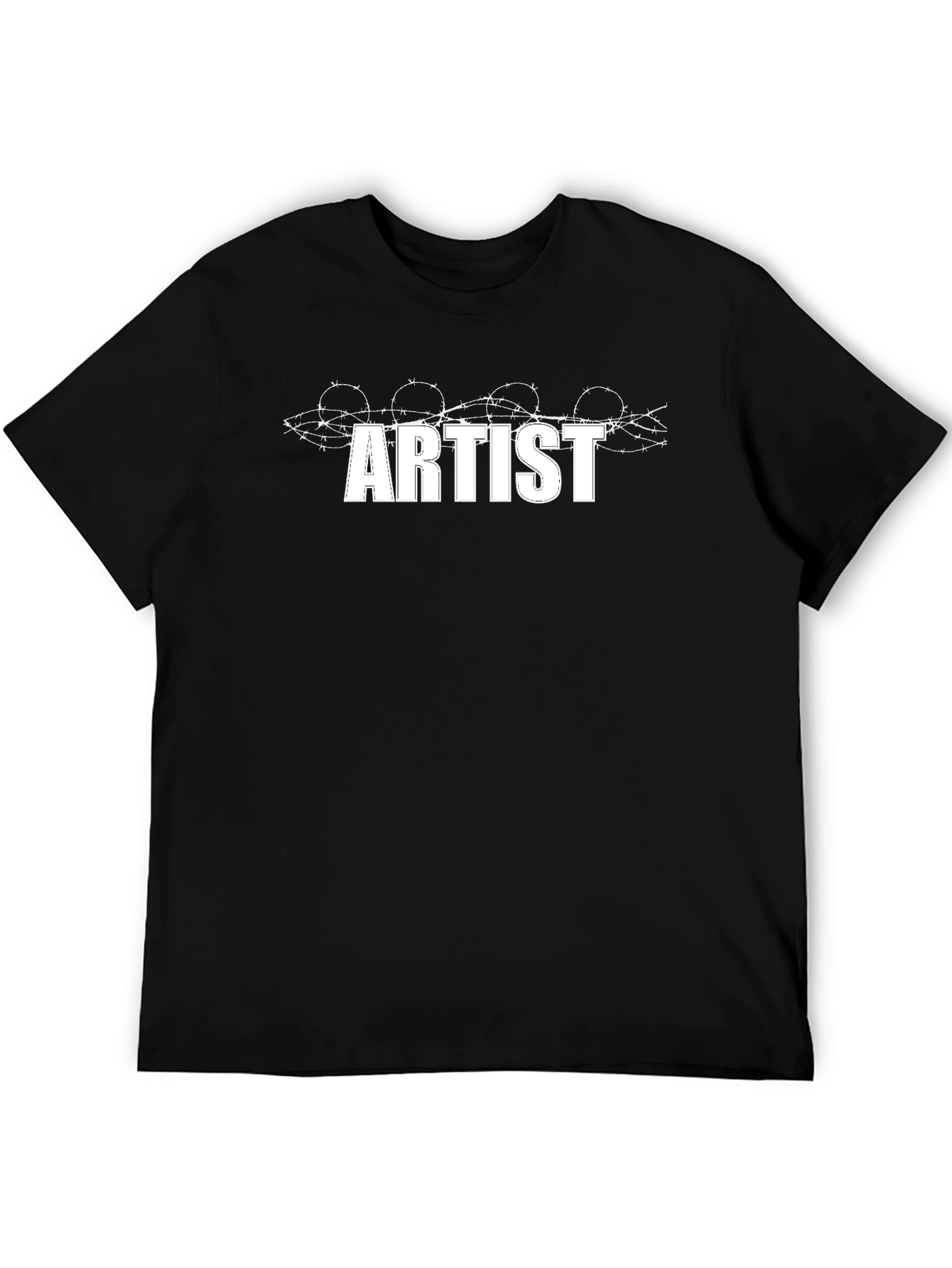Artist Barbed Wire Graphic Tee - Mens Black T-Shirt