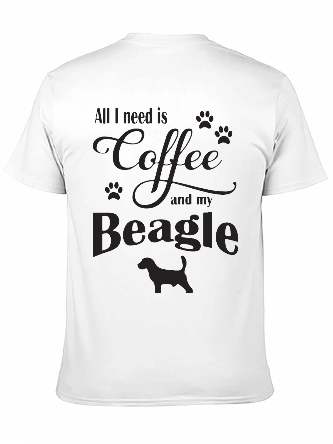 Coffee and Beagle Graphic Tee Shirt