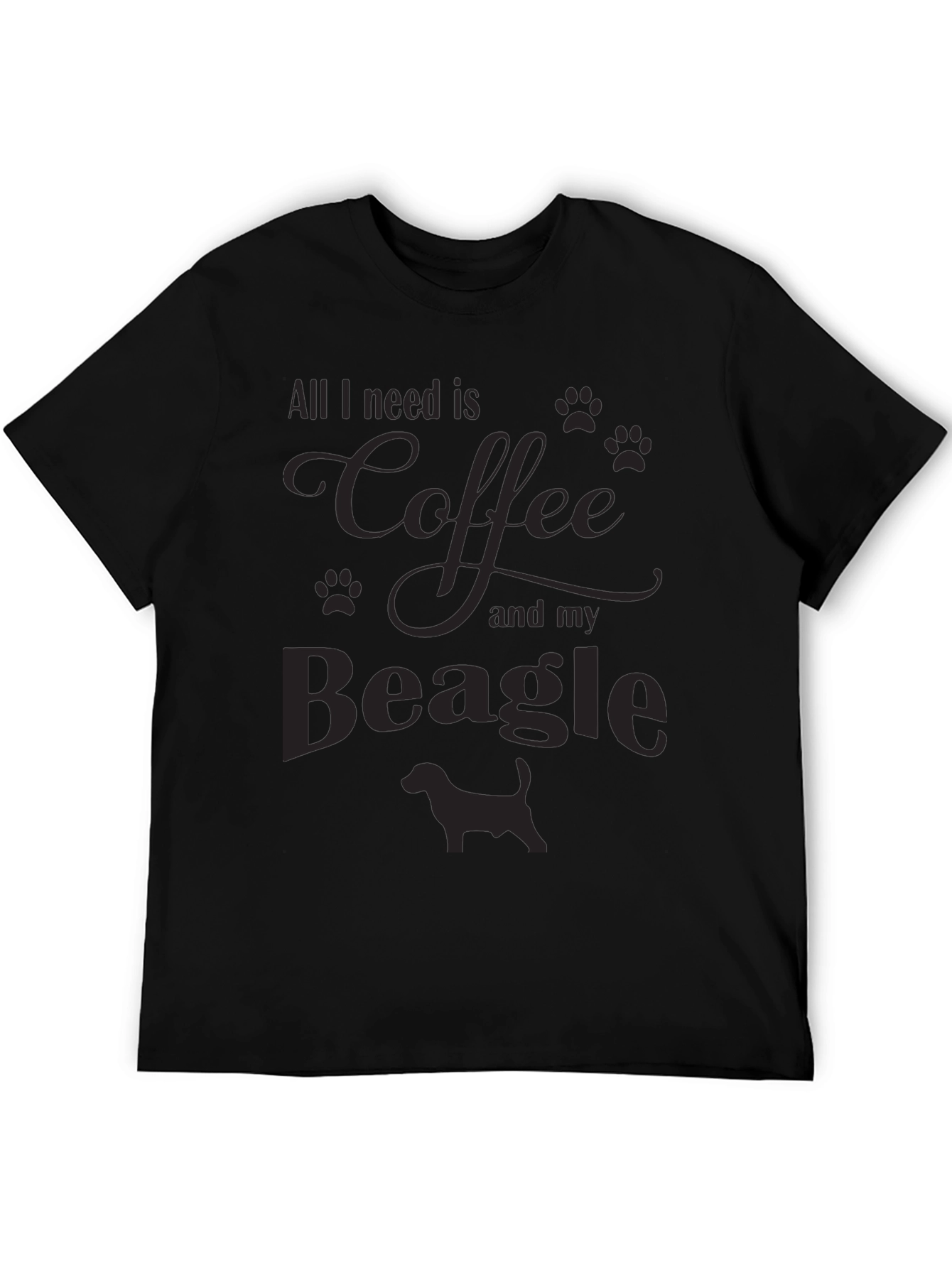 Coffee and Beagle Graphic Tee Shirt