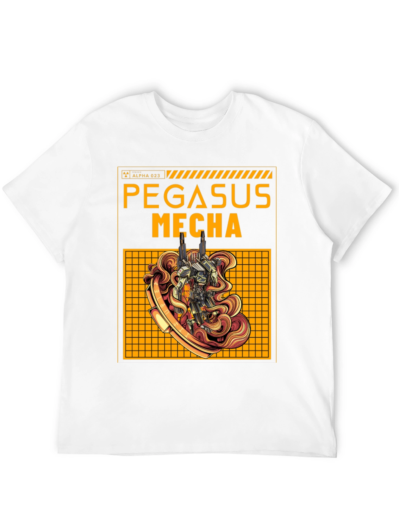 Pegasus Mecha Graphic Tee - Sci-Fi Robot T-Shirt