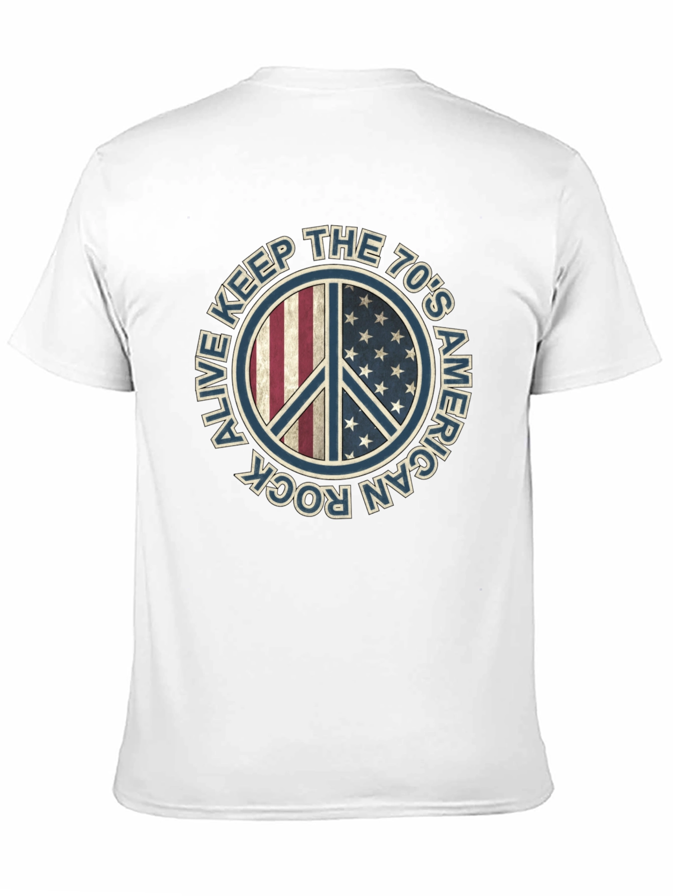 Keep The 70s Alive T-Shirt Peace Sign American Rock