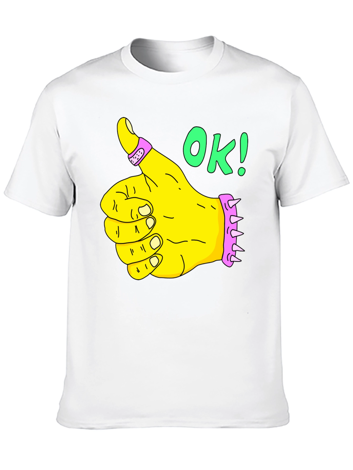 Thumbs Up OK! Graphic T-Shirt - Black