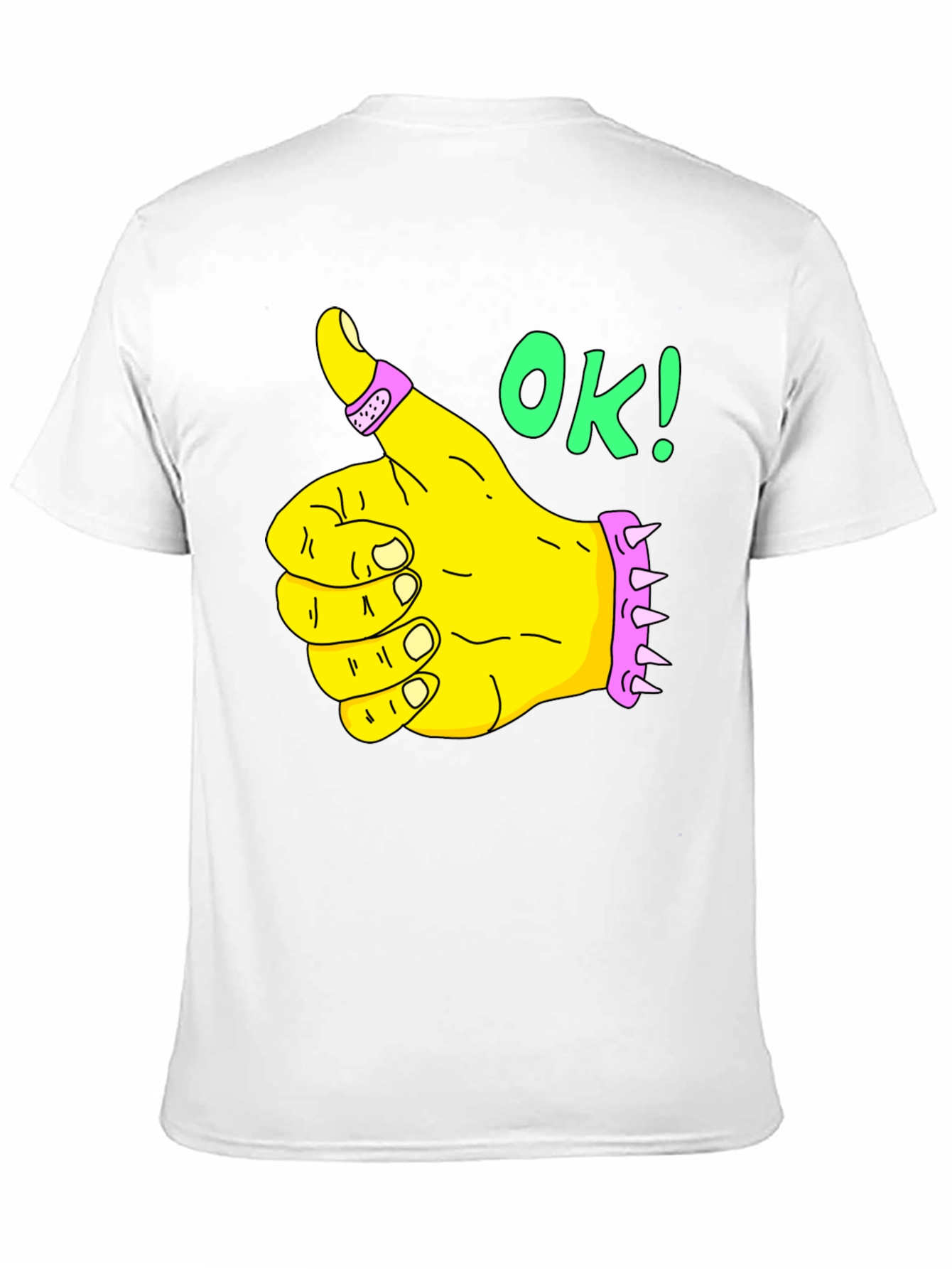 Thumbs Up OK! Graphic T-Shirt - Black
