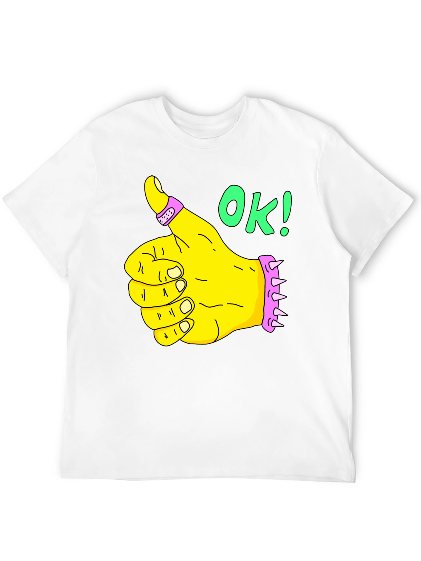 Thumbs Up OK! Graphic T-Shirt - Black