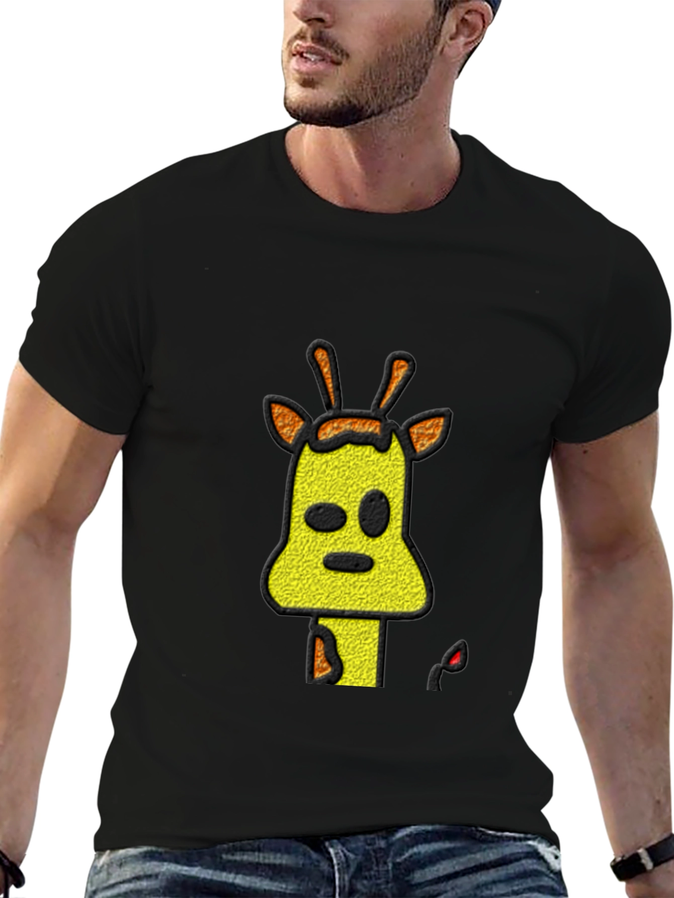 Cartoon Giraffe T-Shirt - Unique Graphic Tee