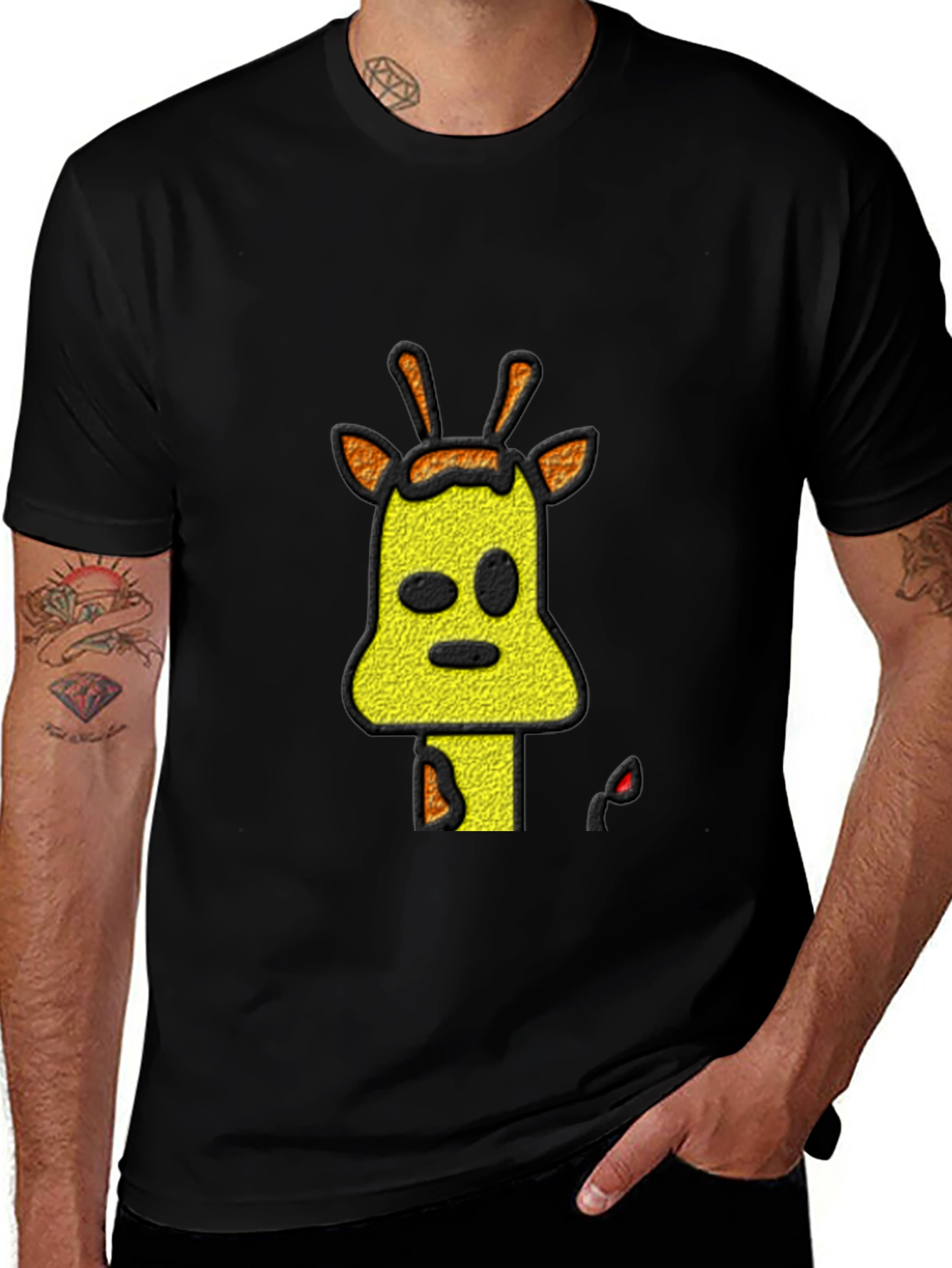 Cartoon Giraffe T-Shirt - Unique Graphic Tee