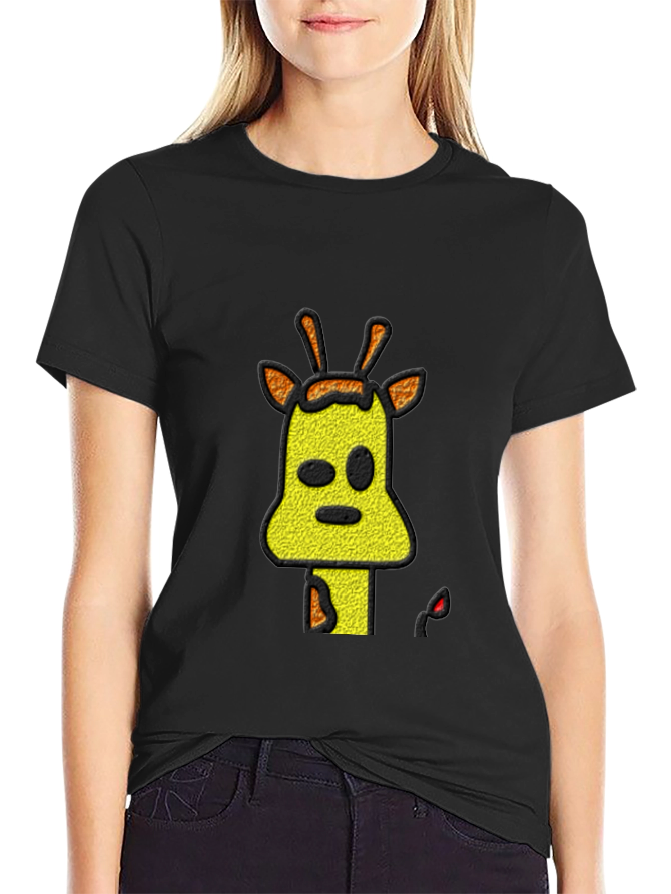 Cartoon Giraffe T-Shirt - Unique Graphic Tee
