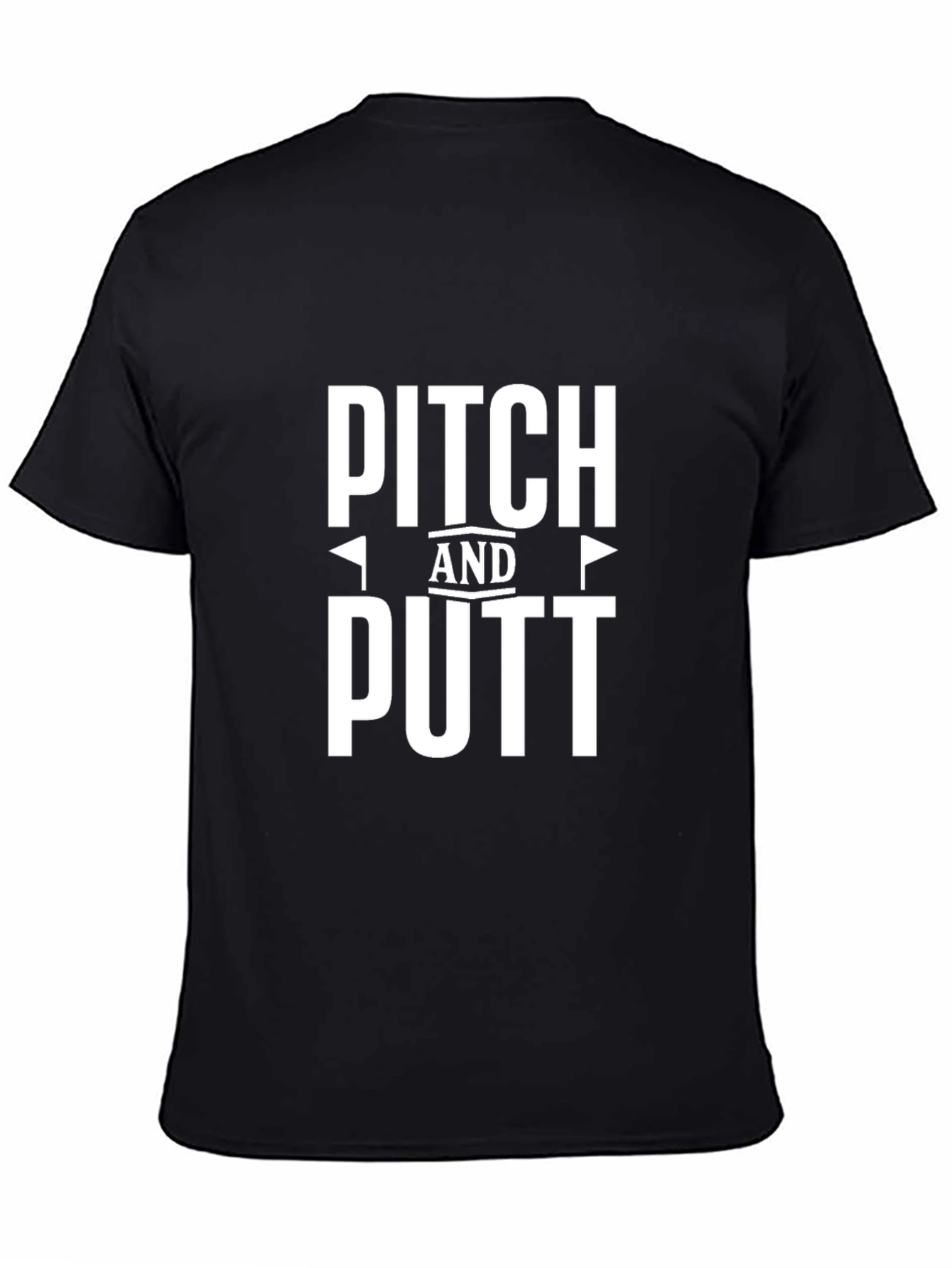 Pitch and Putt Golf Tee - Black Cotton Blend