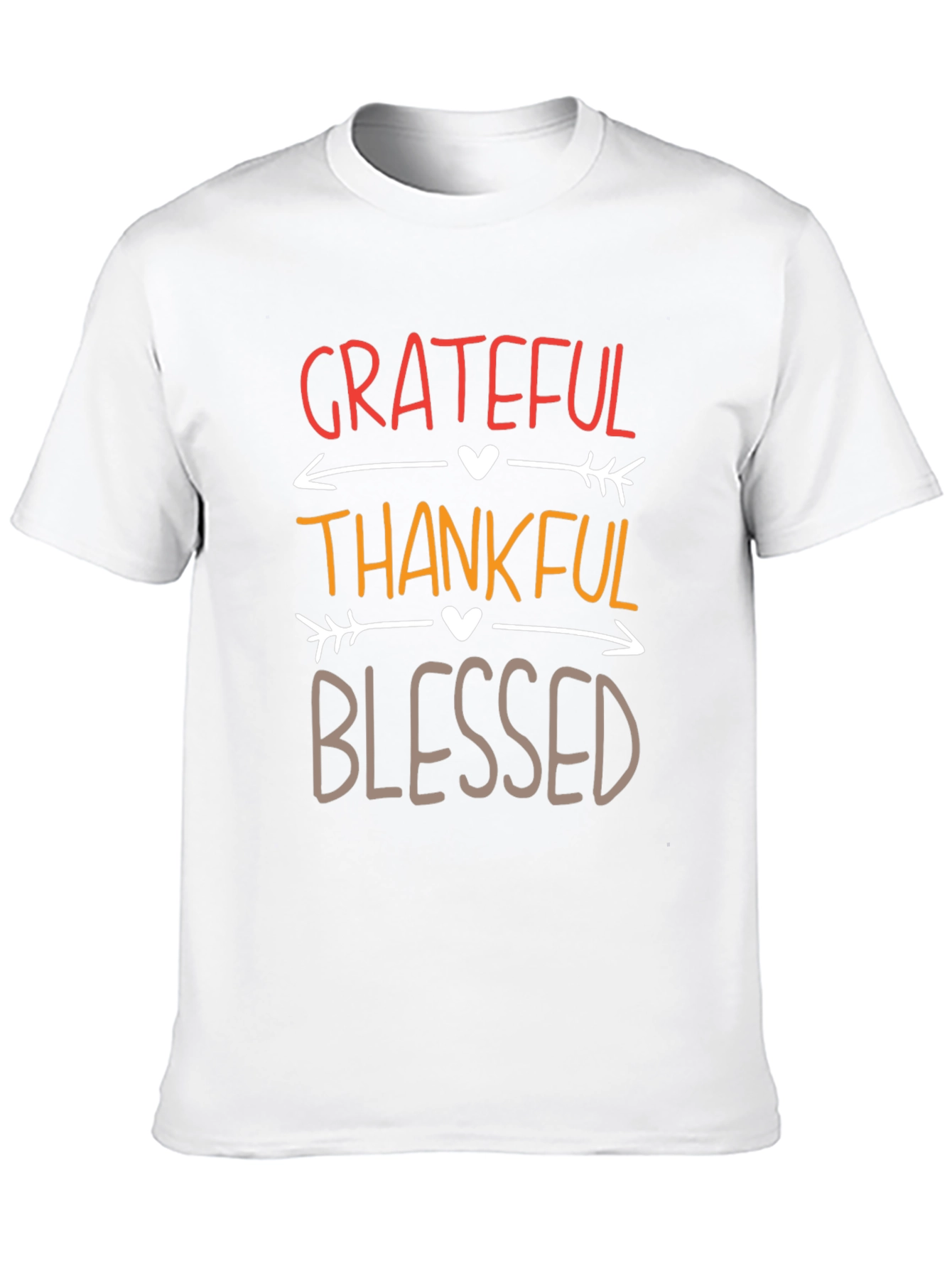 Grateful Thankful Blessed Thanksgiving T-Shirt