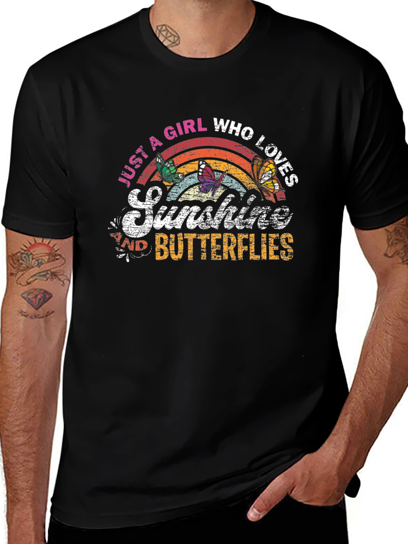 Sunshine and Butterflies Graphic T-Shirt