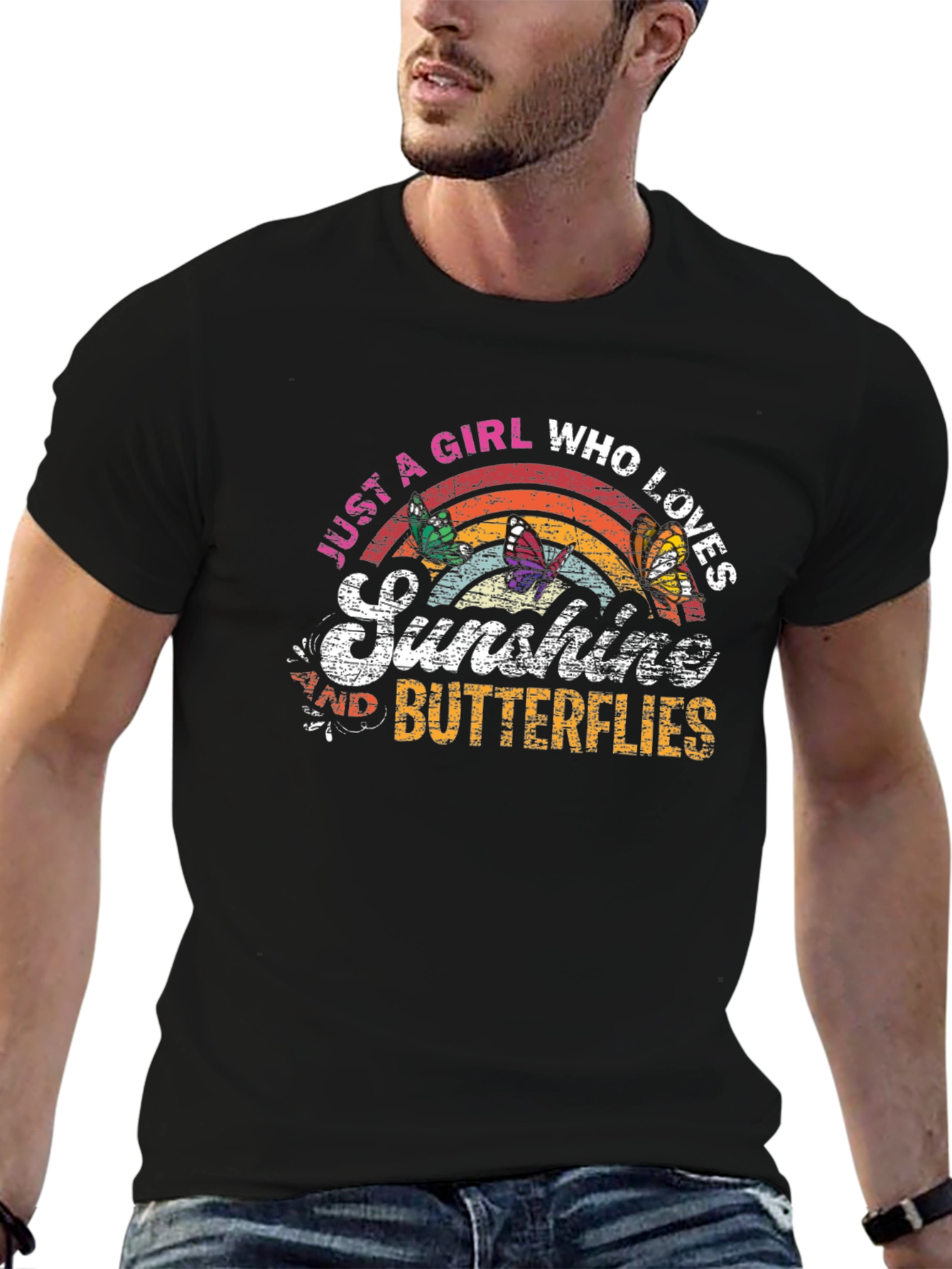 Sunshine and Butterflies Graphic T-Shirt