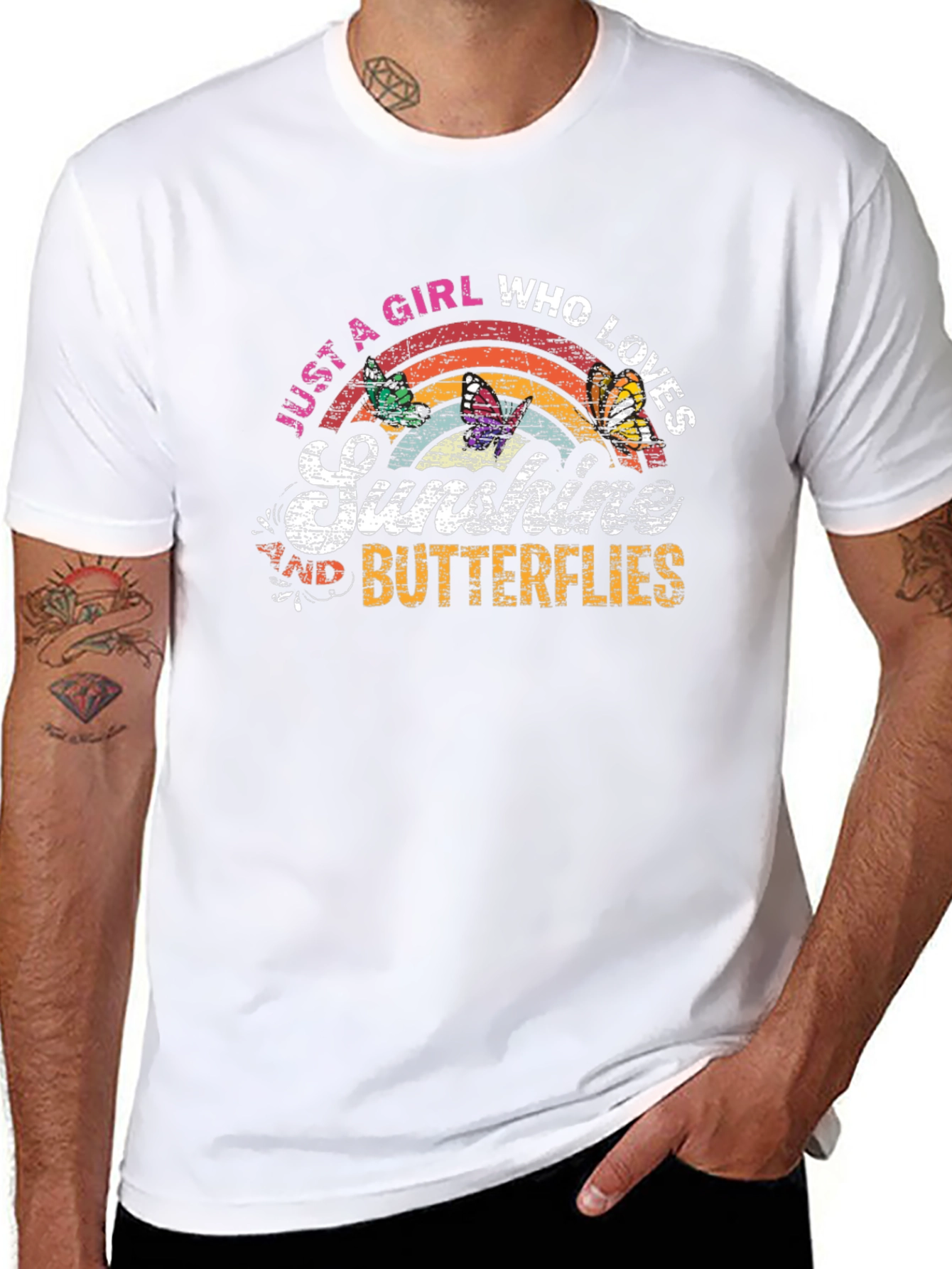 Sunshine and Butterflies Graphic T-Shirt
