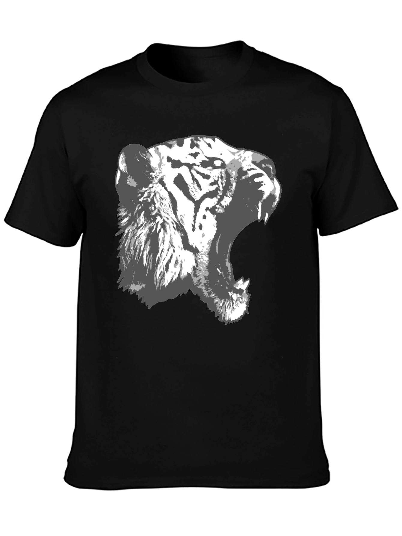 Roaring Tiger Graphic Black T-Shirt