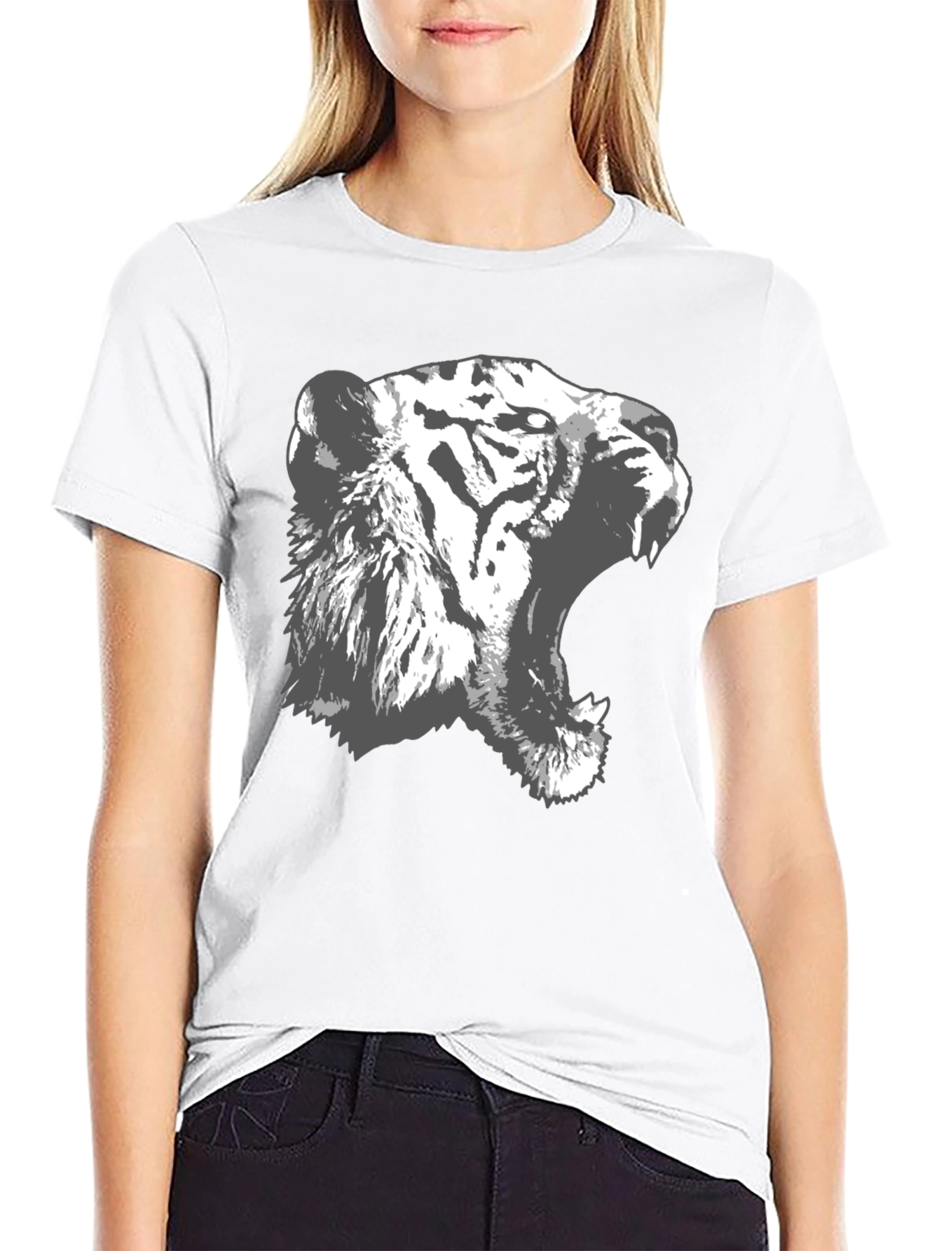 Roaring Tiger Graphic Black T-Shirt